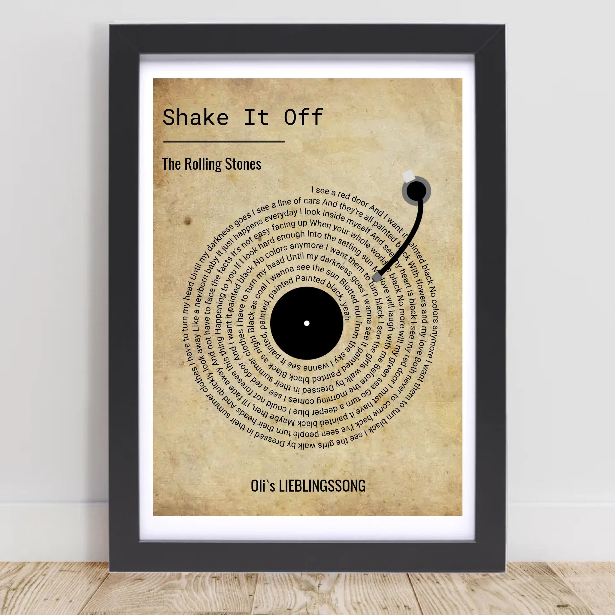 Weihnachtsgeschenk für Freund & Mann Musikposter Bild personalisierbar - Cantty