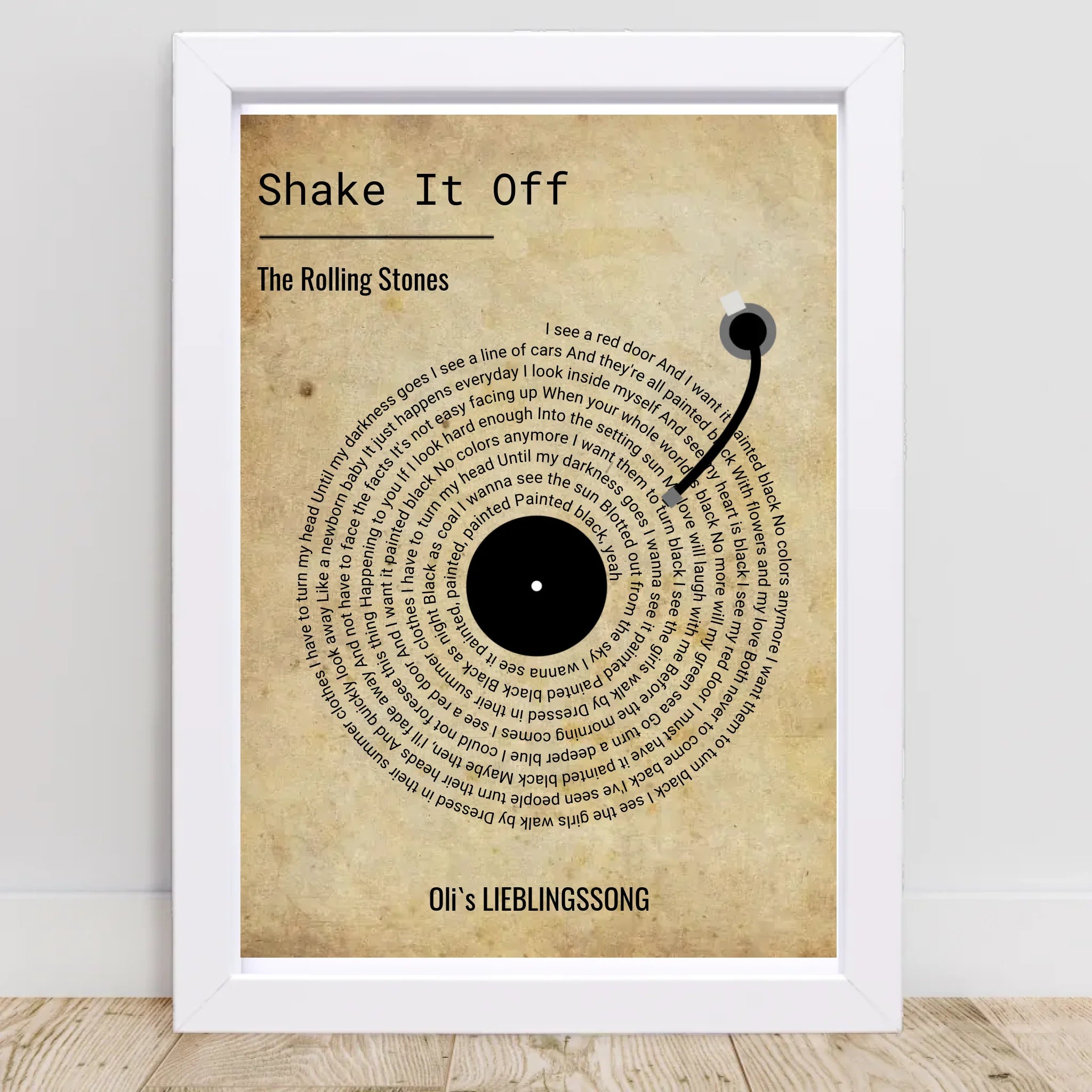 Weihnachtsgeschenk für Freund & Mann Musikposter Bild personalisierbar - Cantty