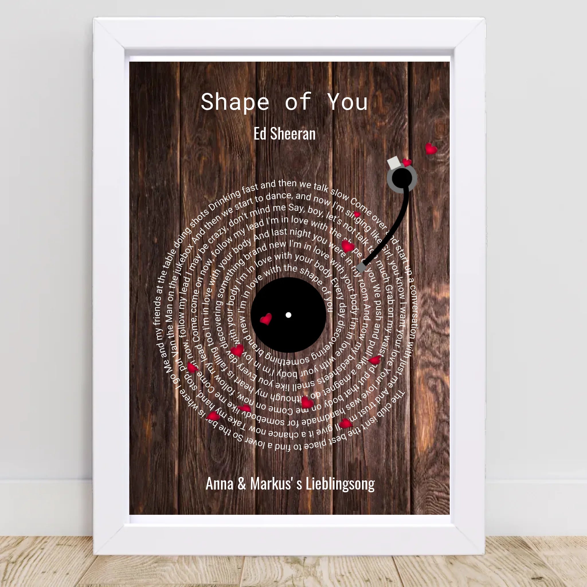 Weihnachtsgeschenk für Freundin & Frau Musikposter Bild personalisierbar - Cantty