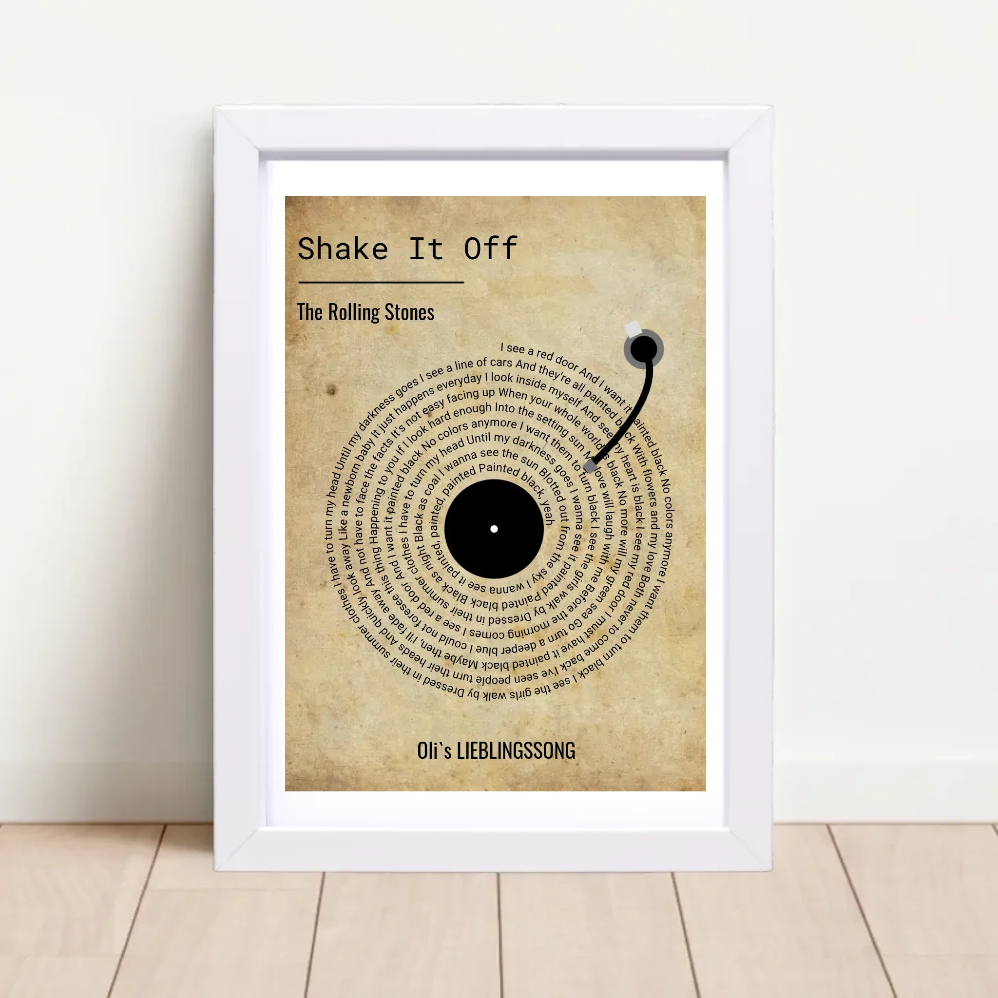 Weihnachtsgeschenk für Freund & Mann Musikposter Bild personalisierbar - Cantty