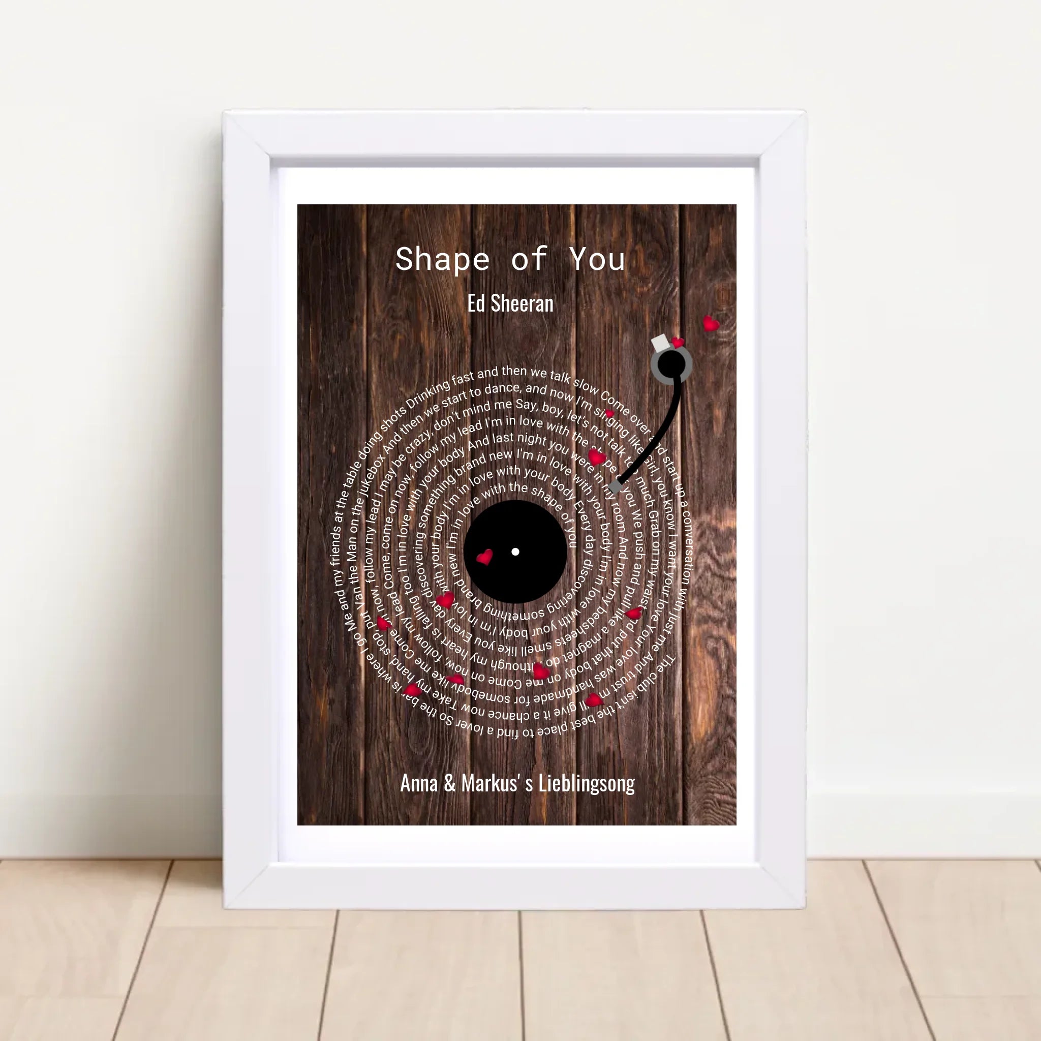 Weihnachtsgeschenk für Freundin & Frau Musikposter Bild personalisierbar - Cantty