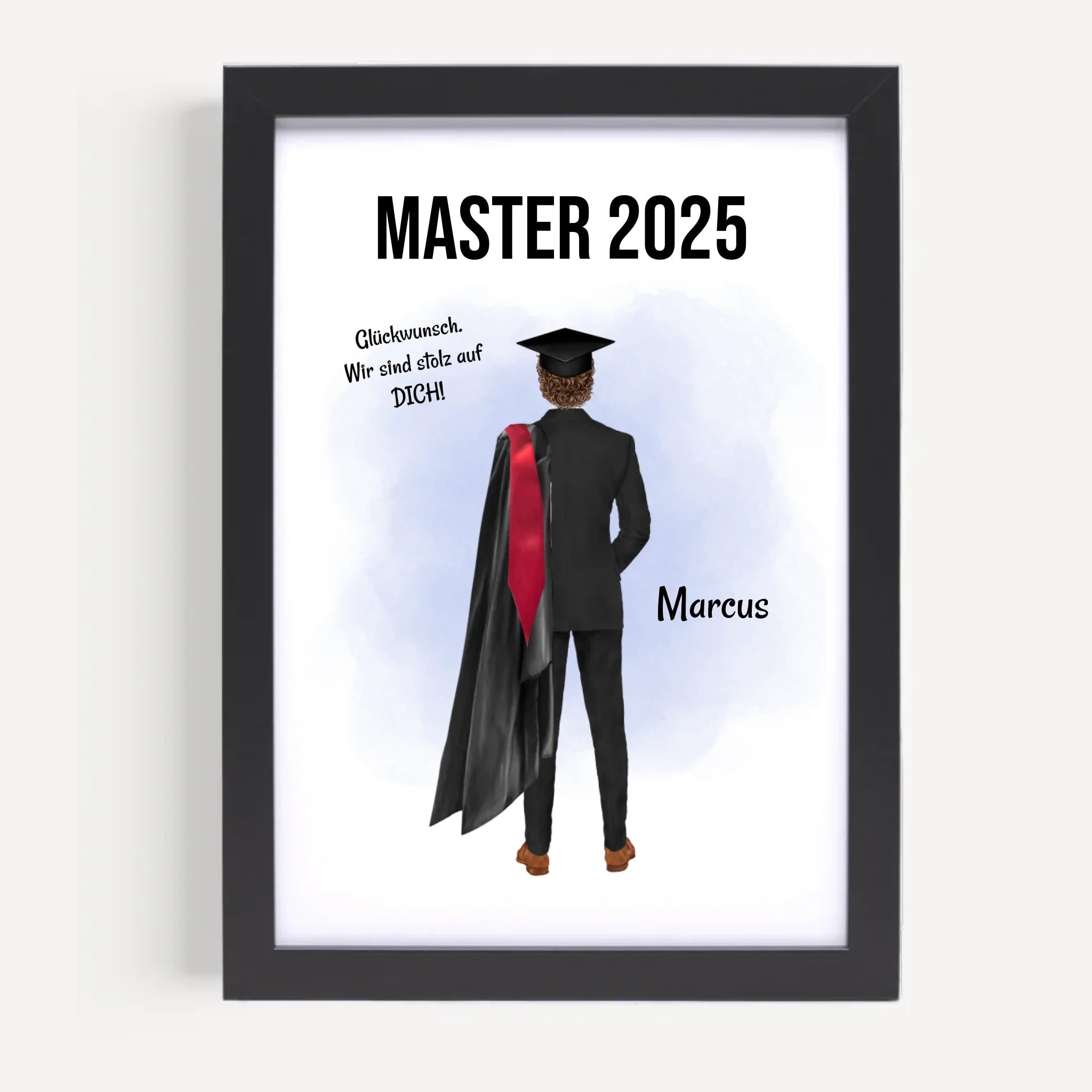 Mann Abschlussgeschenk Bild Bachelor & Master - Cantty