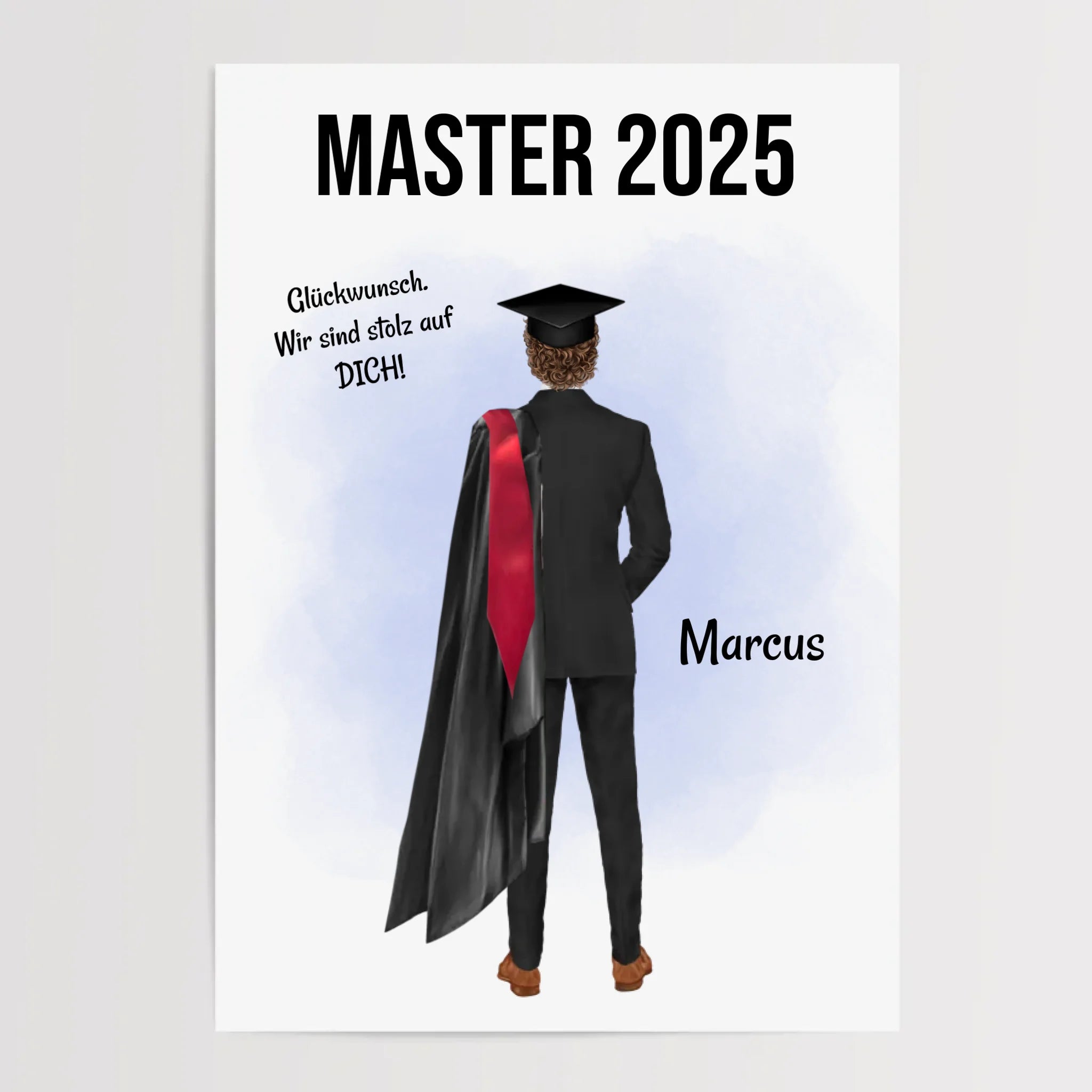 Mann Abschlussgeschenk Bild Bachelor & Master - Cantty