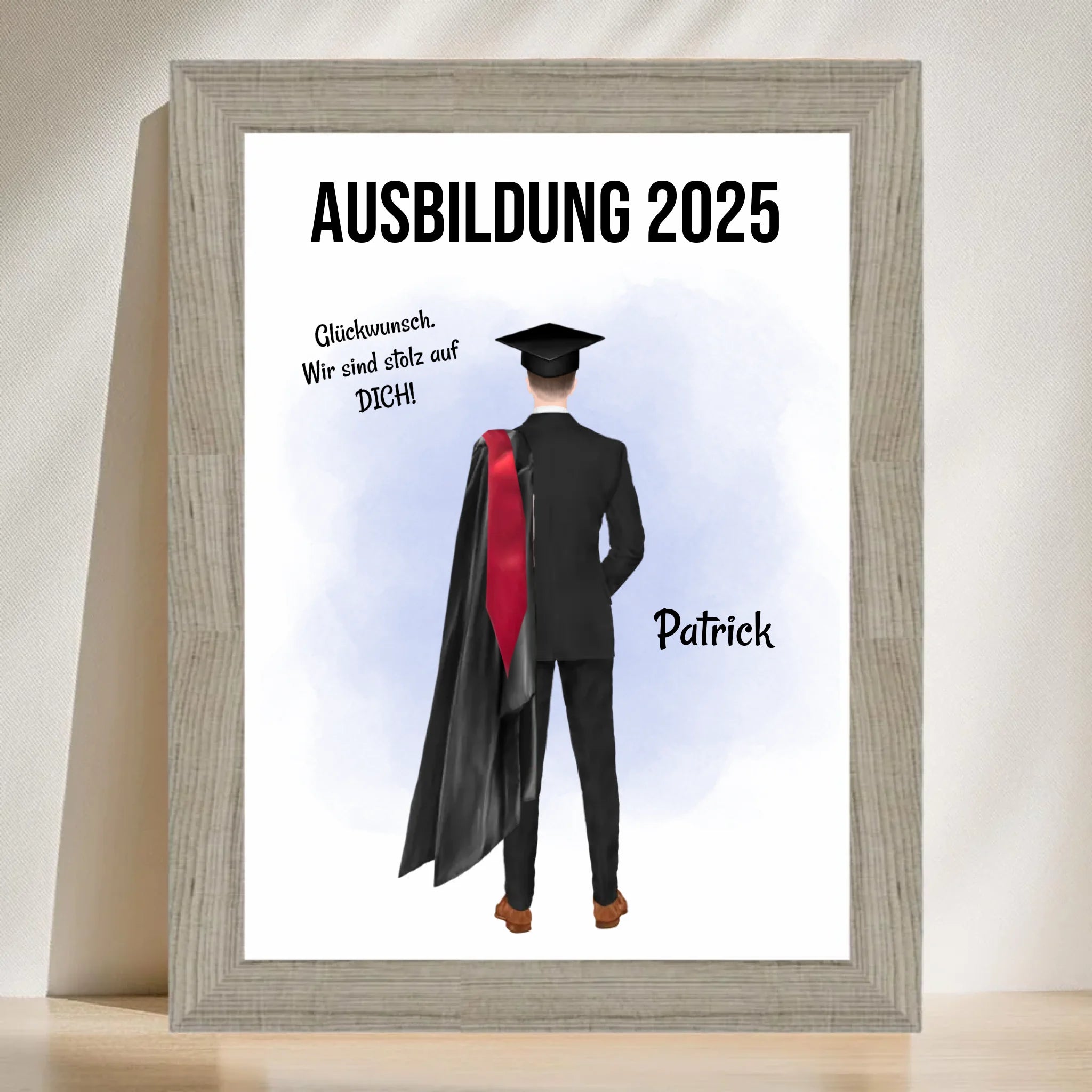 Mann Ausbildung bestanden Abschluss Bild Geschenk - Cantty