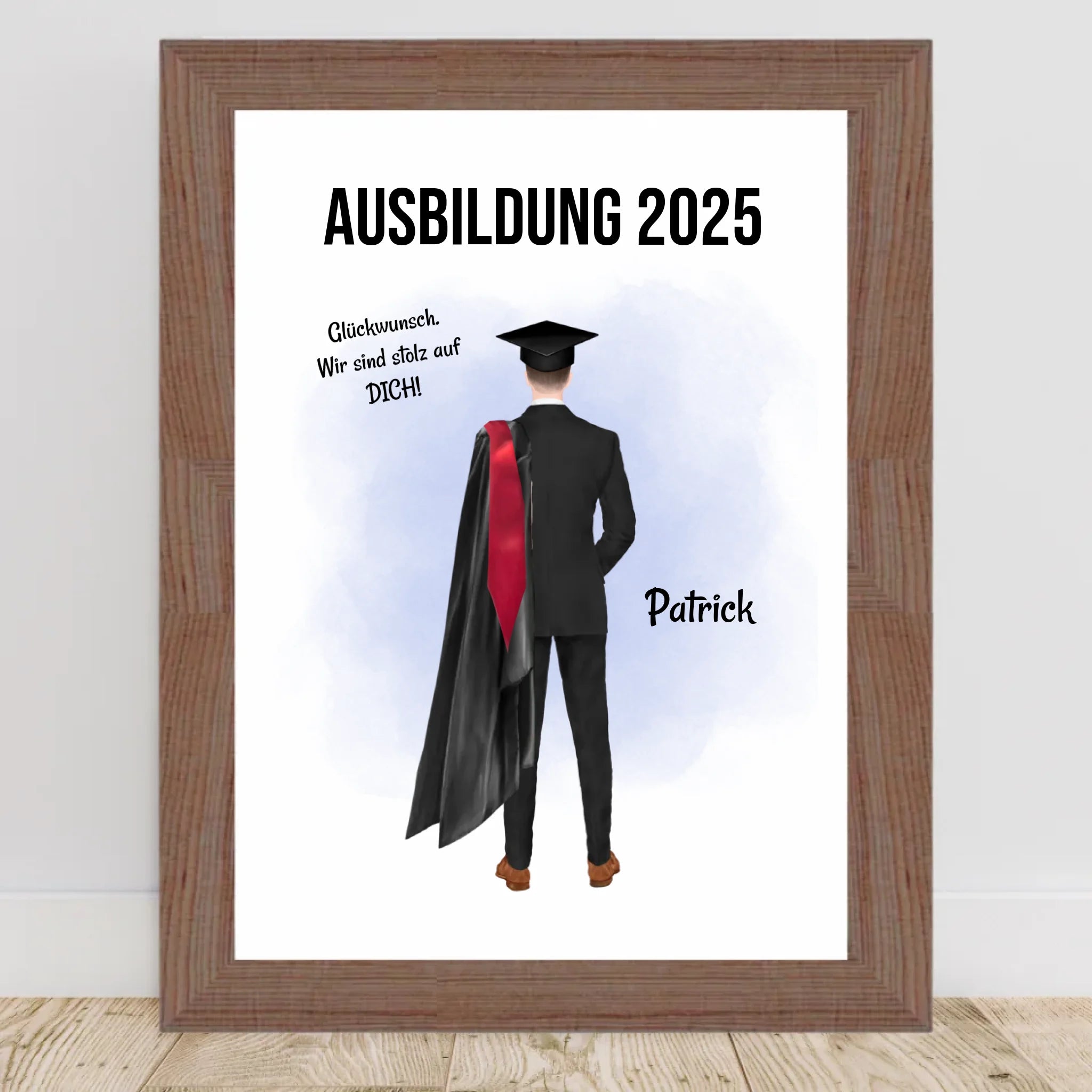 Mann Ausbildung bestanden Abschluss Bild Geschenk - Cantty