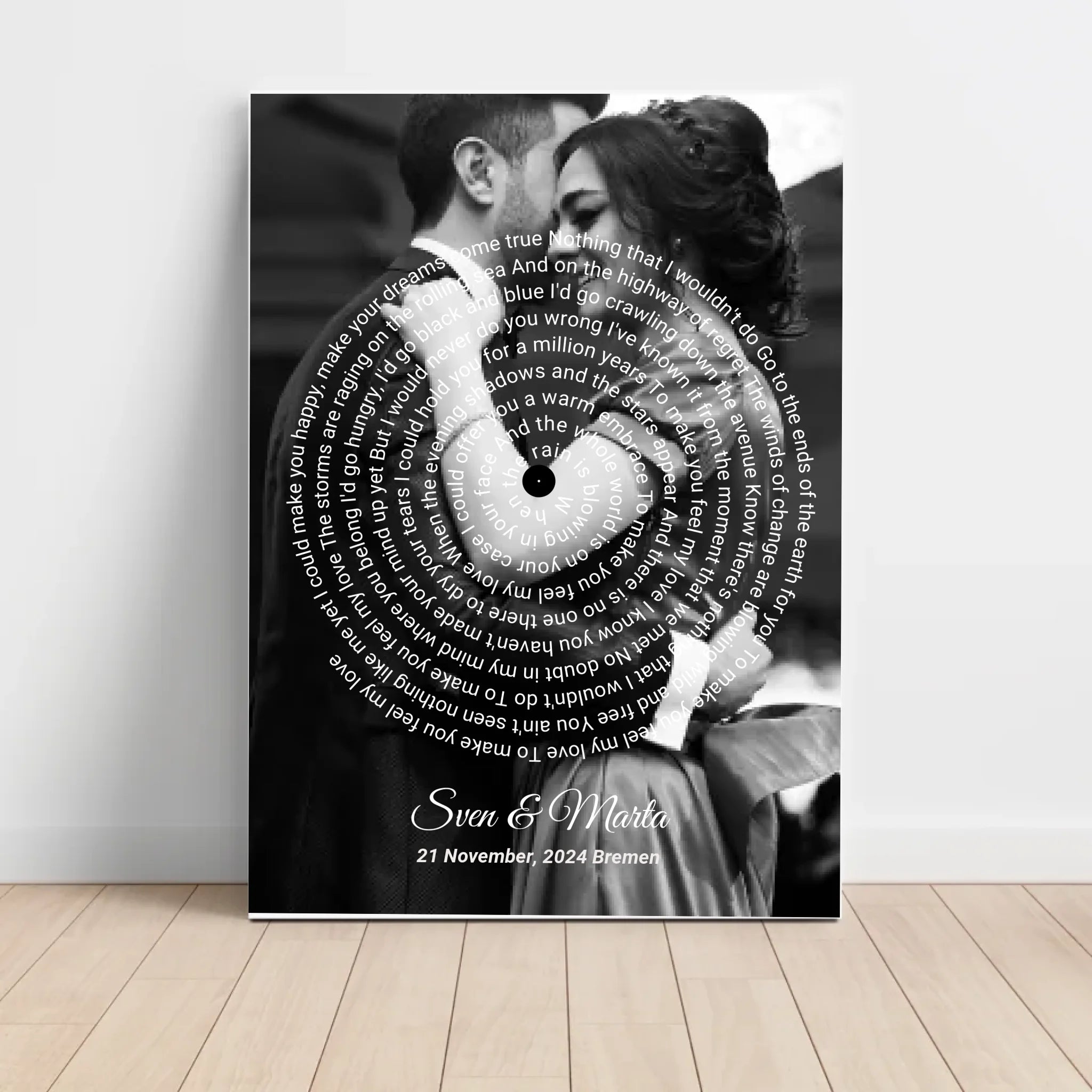 Hochzeitstag & Jahrestag erster Tanz Erinnerung Bild Geschenk mit Foto - Cantty