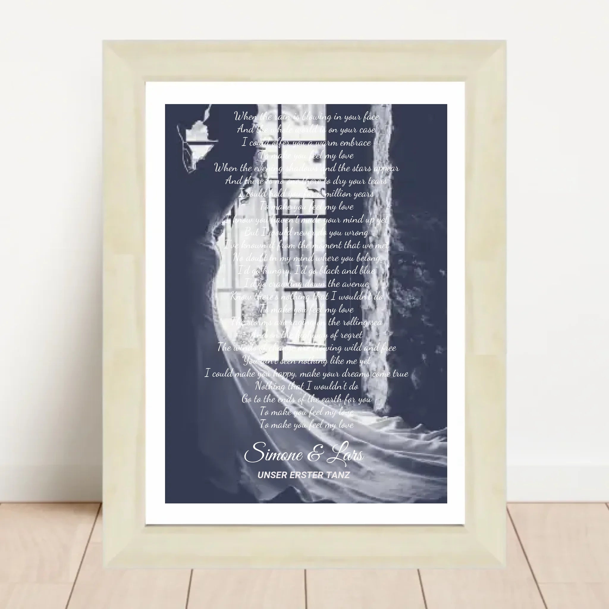 Hochzeitsgeschenk erster Tanz Musiktext mit Foto personalisierbar - Cantty