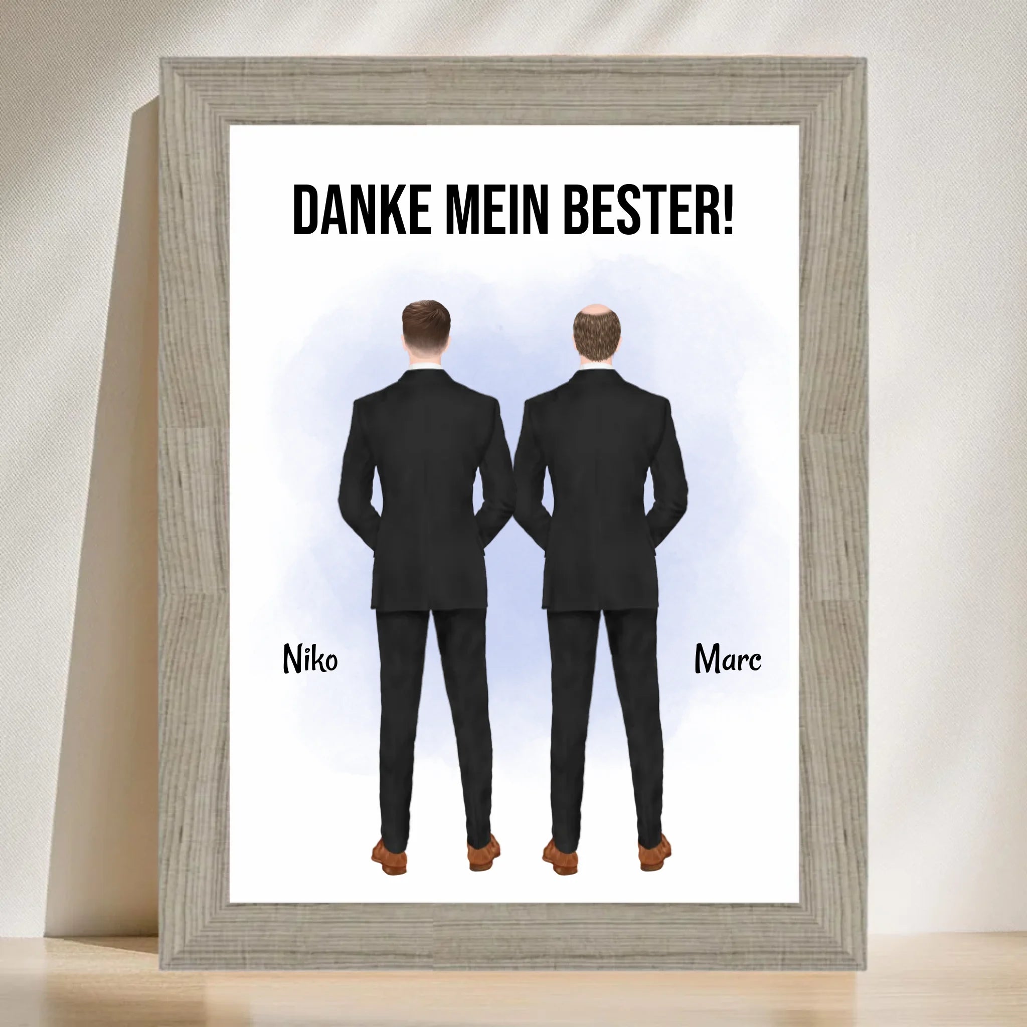 Trauzeuge Mann Danke Geschenk Bild personalisierbar - Cantty