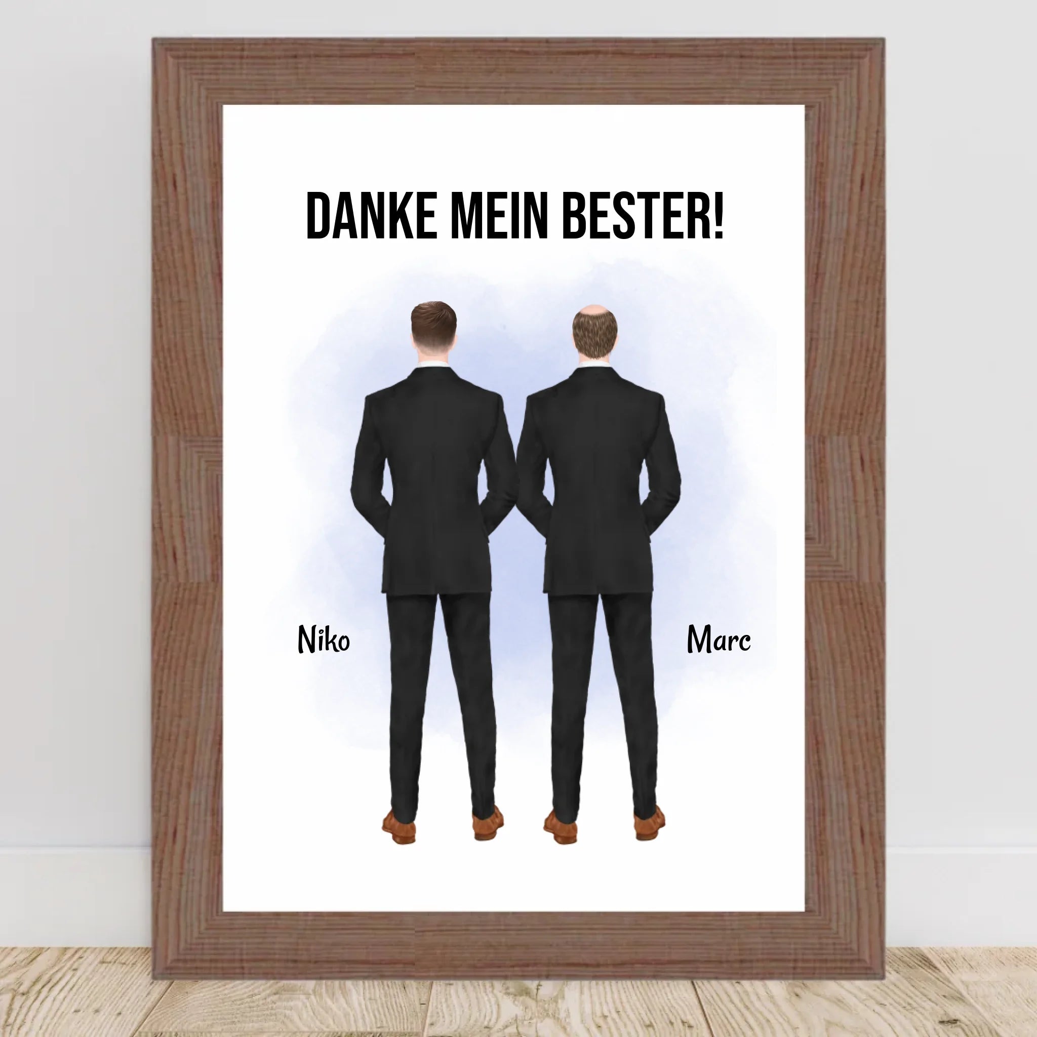 Trauzeuge Mann Danke Geschenk Bild personalisierbar - Cantty