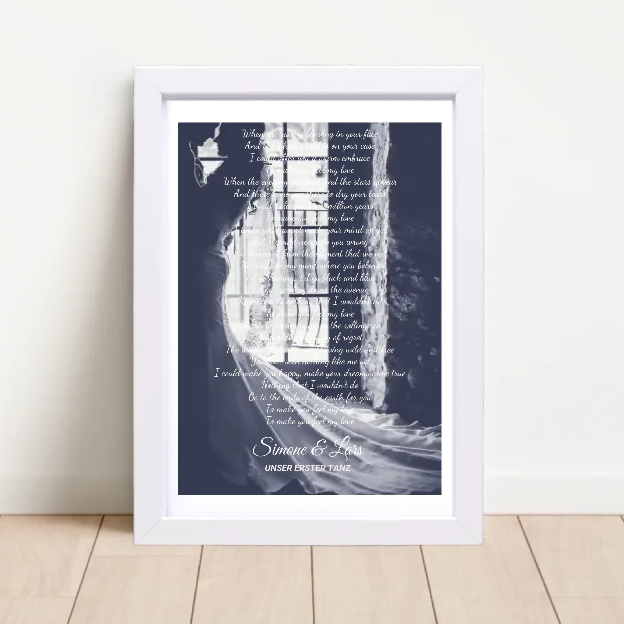 Hochzeitsgeschenk erster Tanz Musiktext mit Foto personalisierbar - Cantty