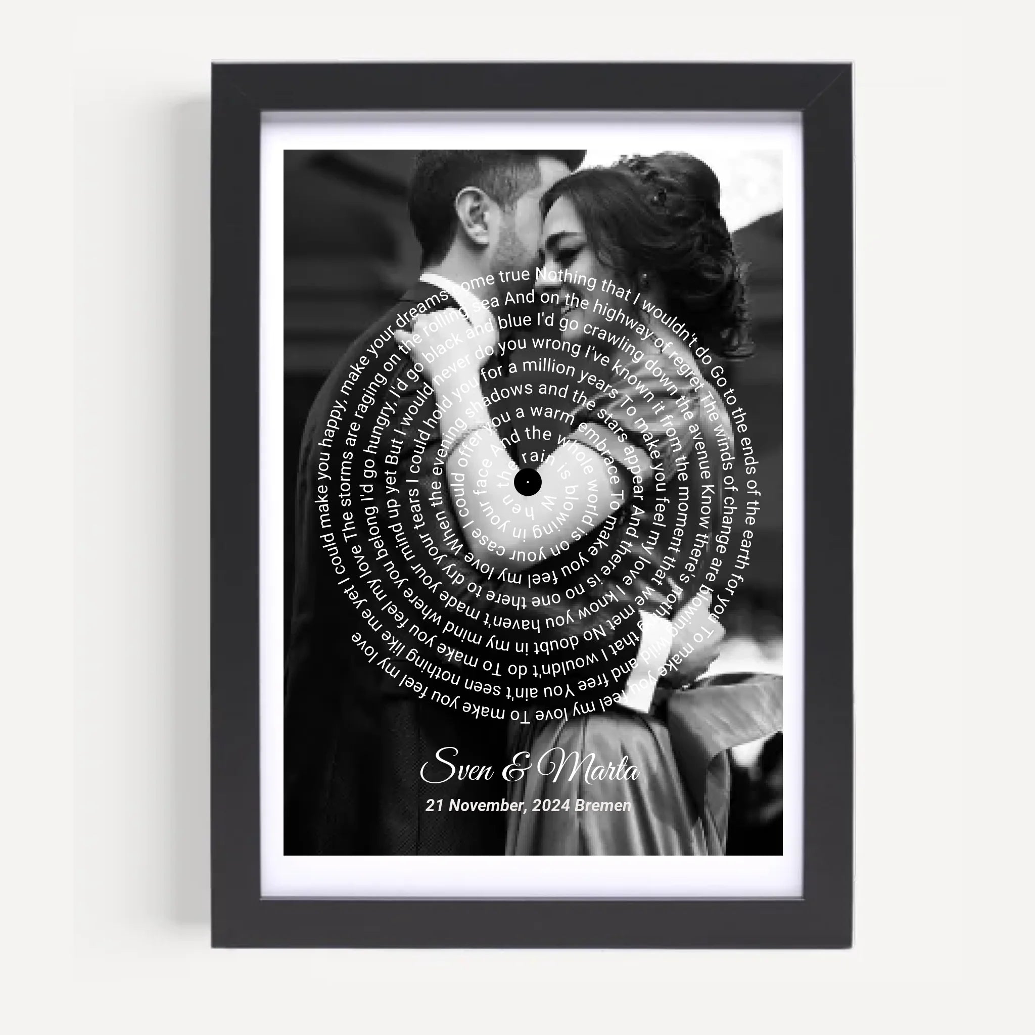 Hochzeitstag & Jahrestag erster Tanz Erinnerung Bild Geschenk mit Foto - Cantty