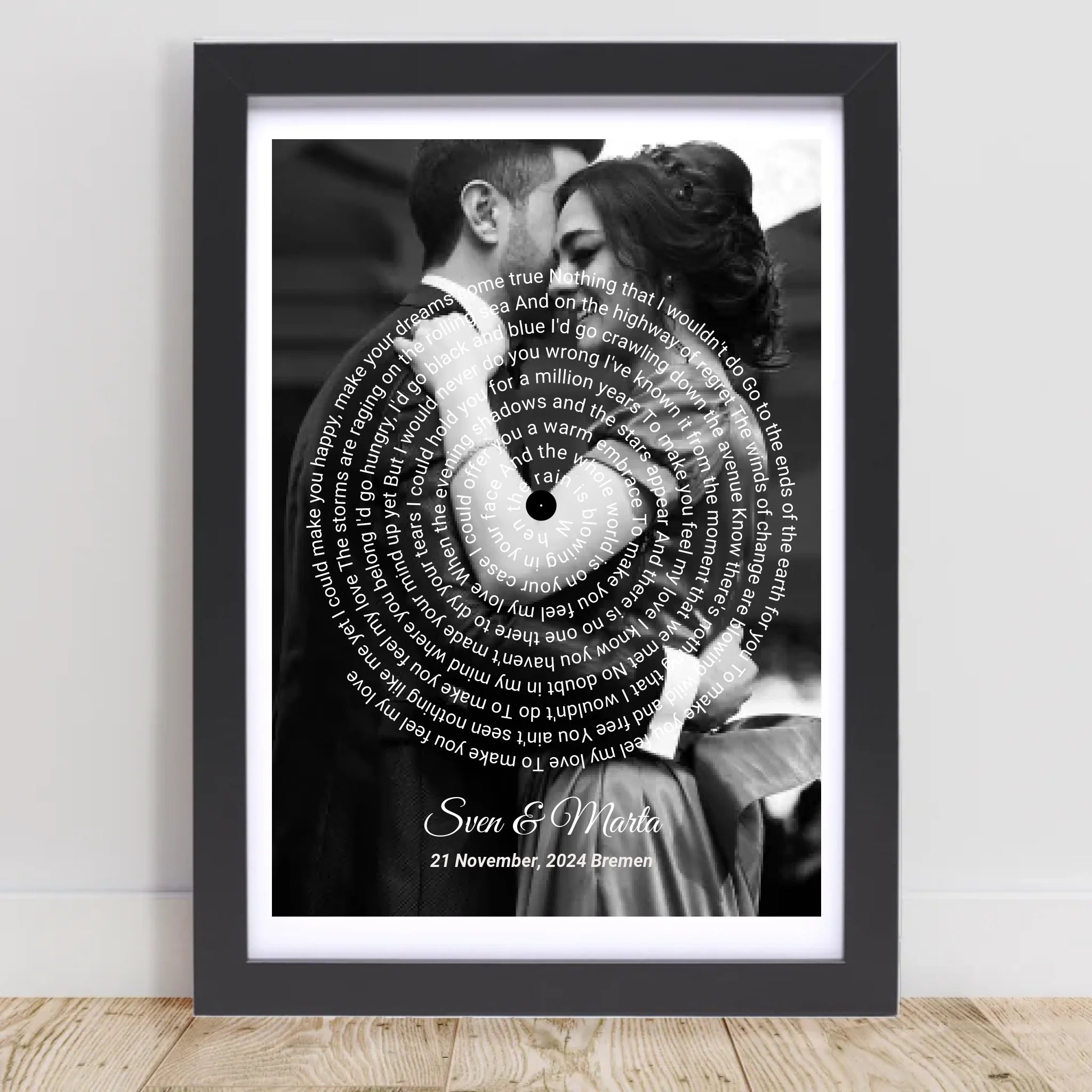 Hochzeitstag & Jahrestag erster Tanz Erinnerung Bild Geschenk mit Foto - Cantty