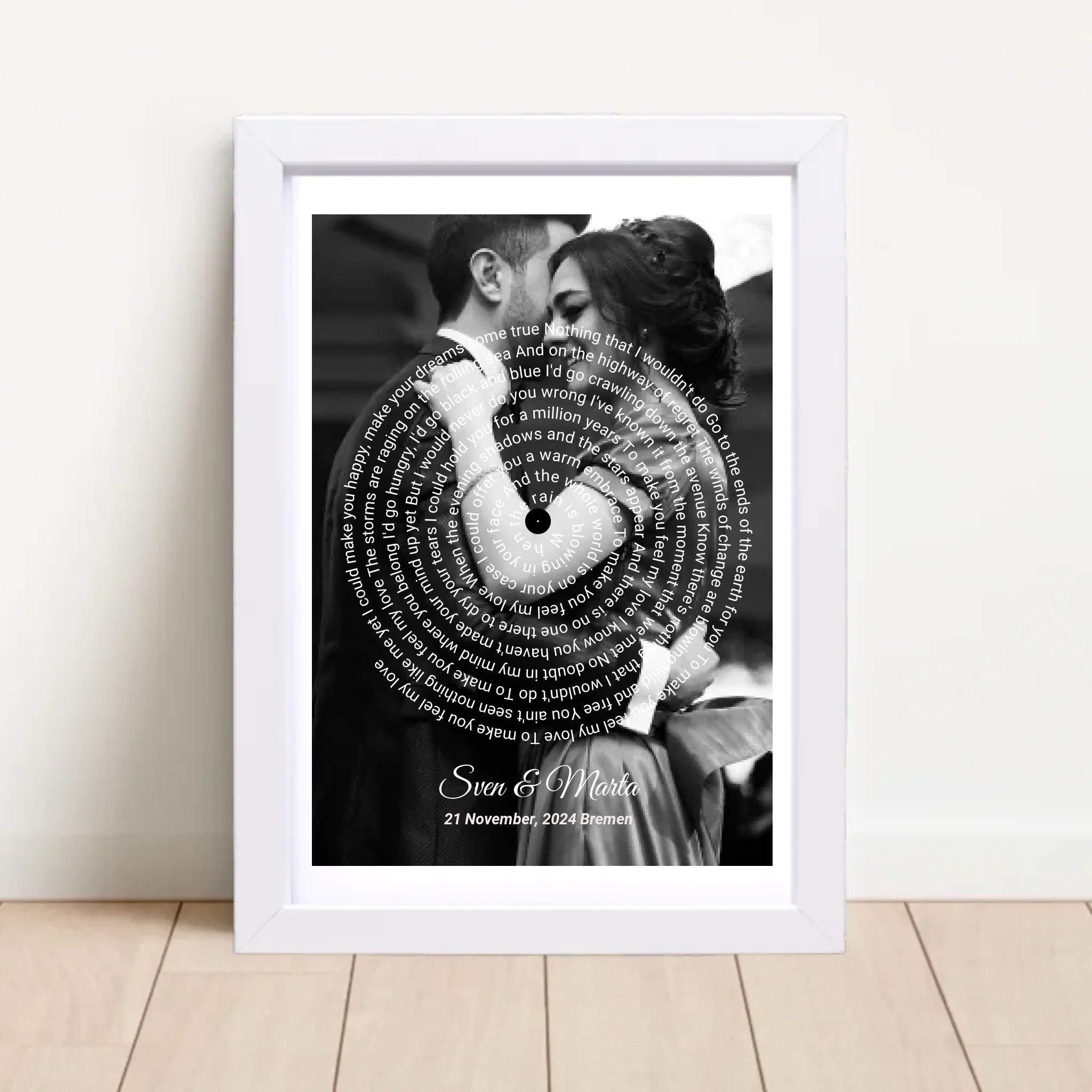 Hochzeitstag & Jahrestag erster Tanz Erinnerung Bild Geschenk mit Foto - Cantty