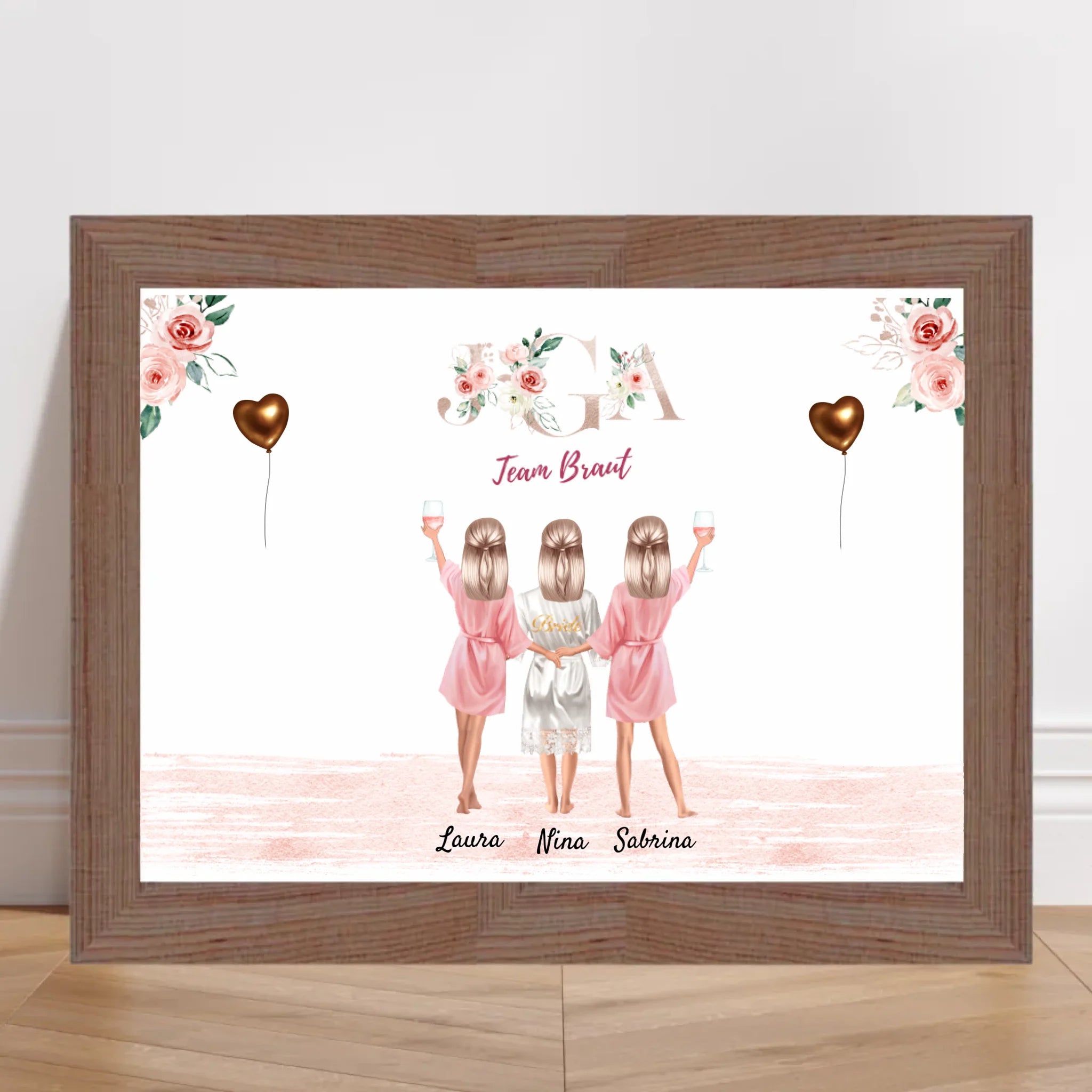 Junggesellinnenabschied Poster – Personalisiertes Geschenk für die Braut & Freundinnen - Cantty