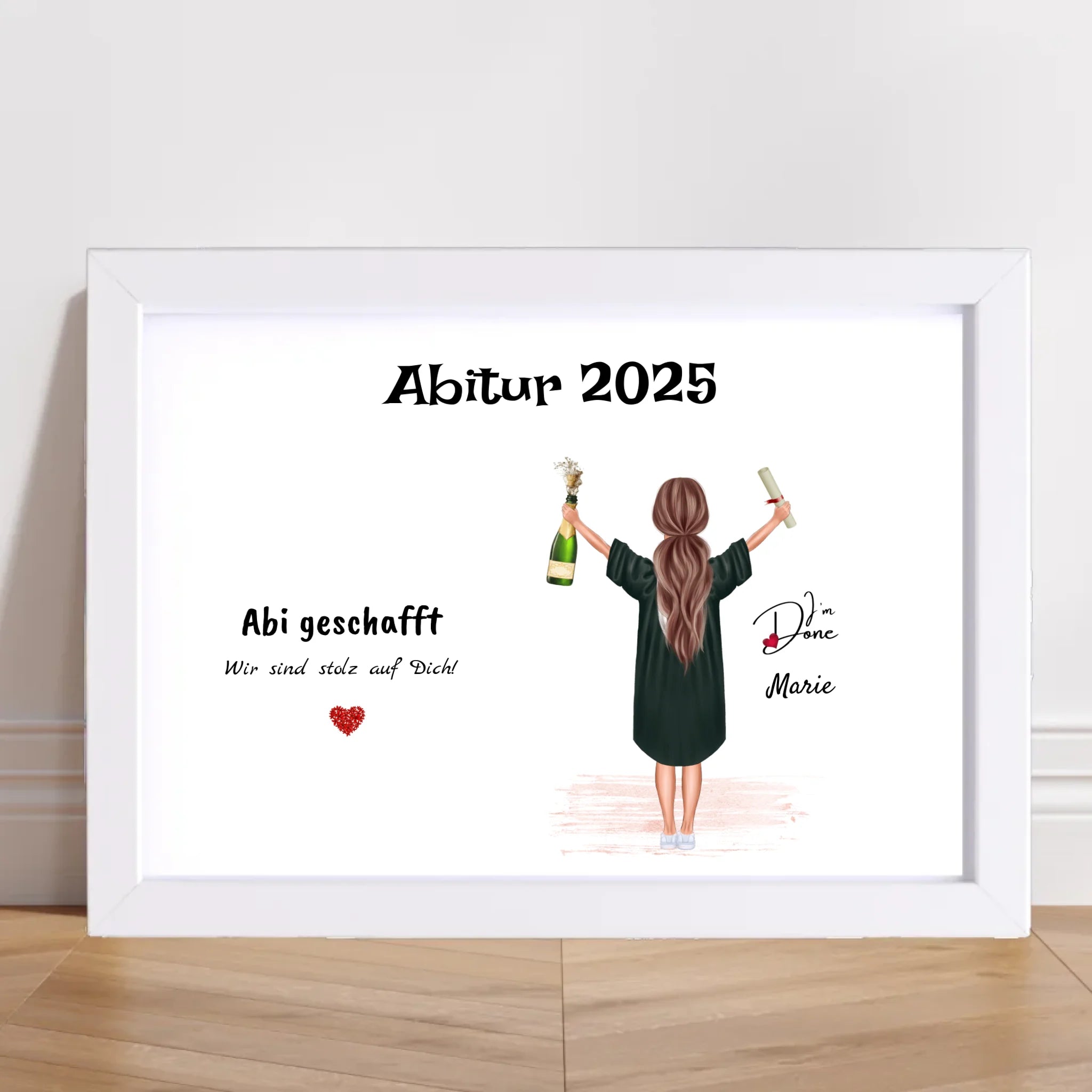 Abi Abschlussgeschenk Bild personalisiert Frau - Cantty