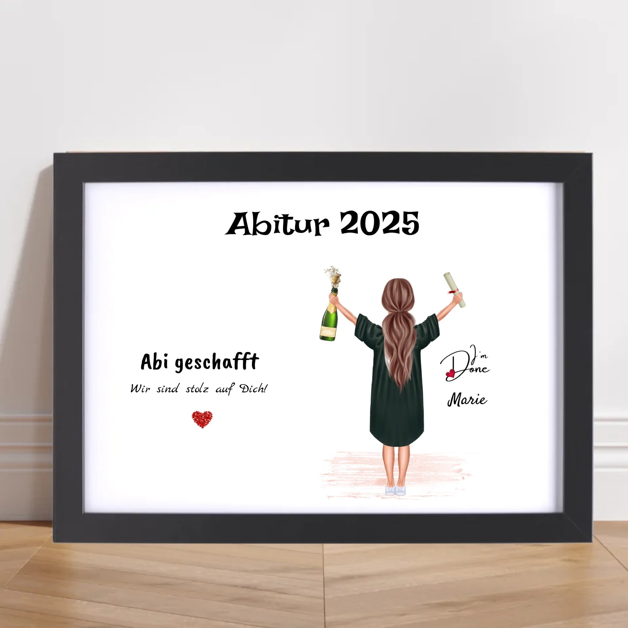 Abi Abschlussgeschenk Bild personalisiert Frau - Cantty