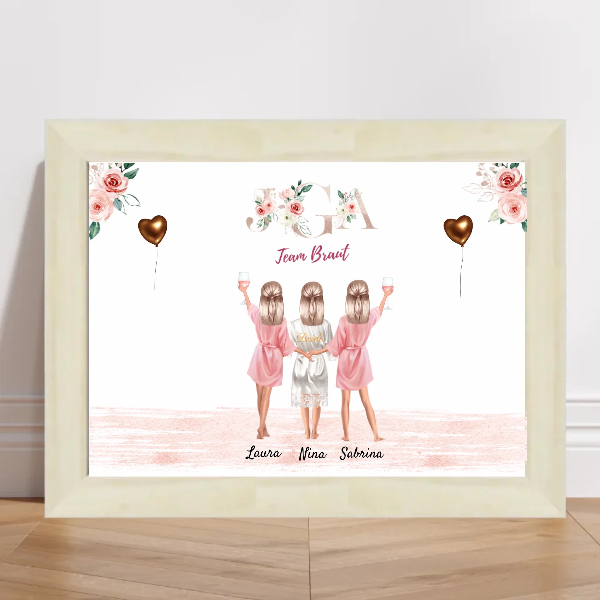 Junggesellinnenabschied Poster – Personalisiertes Geschenk für die Braut & Freundinnen - Cantty