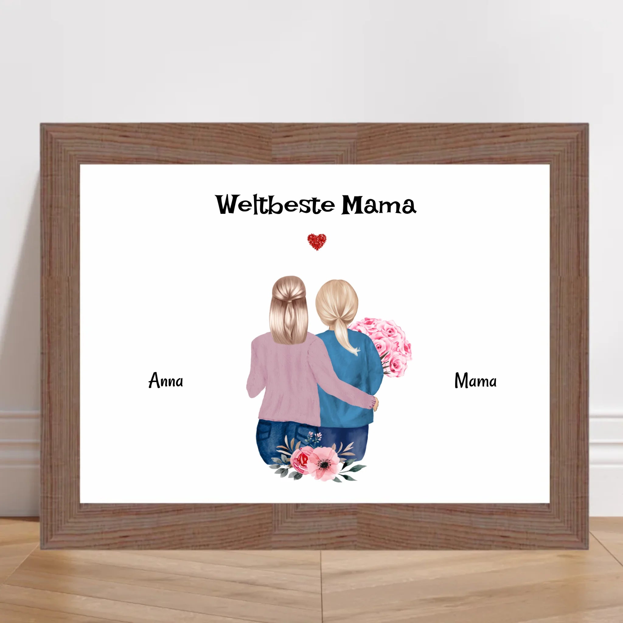 Geschenk personalisiert Mutter Tochter Poster - Cantty
