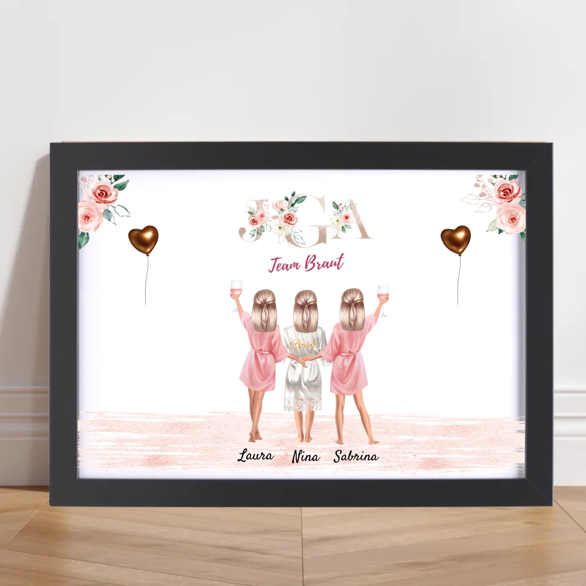 Junggesellinnenabschied Poster – Personalisiertes Geschenk für die Braut & Freundinnen - Cantty