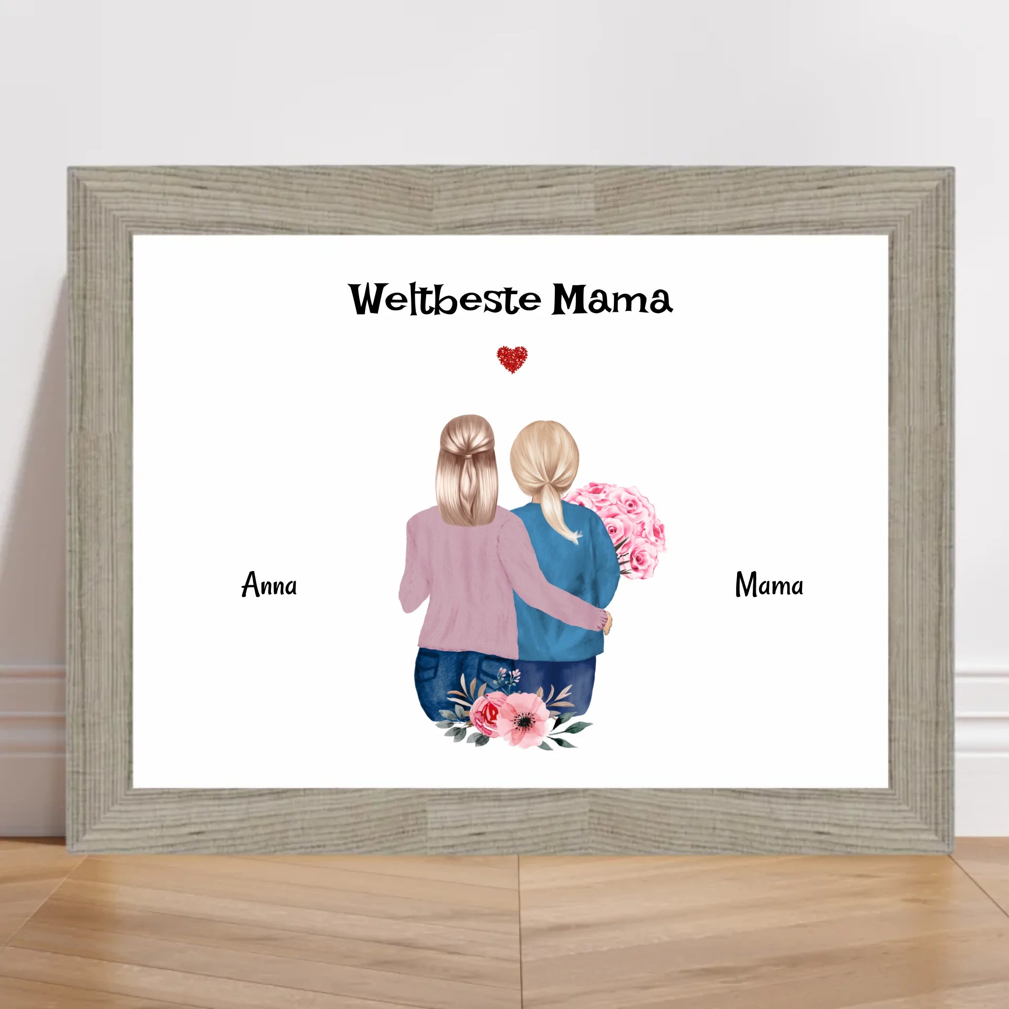 Geschenk personalisiert Mutter Tochter Poster - Cantty