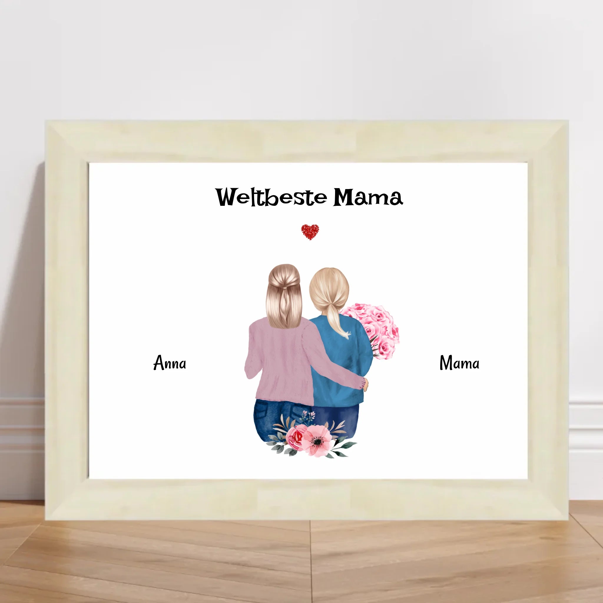 Geschenk personalisiert Mutter Tochter Poster - Cantty
