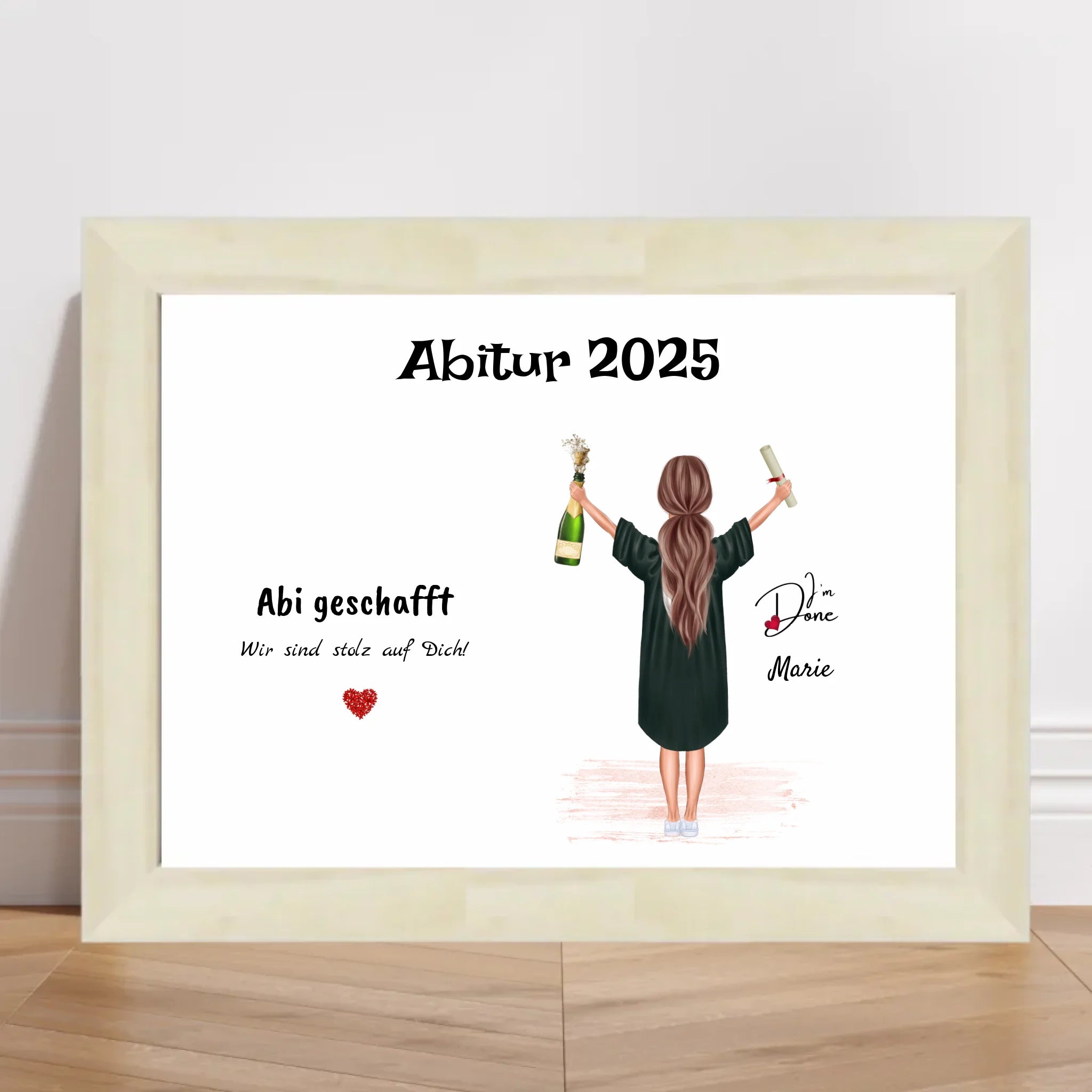Abi Abschlussgeschenk Bild personalisiert Frau - Cantty
