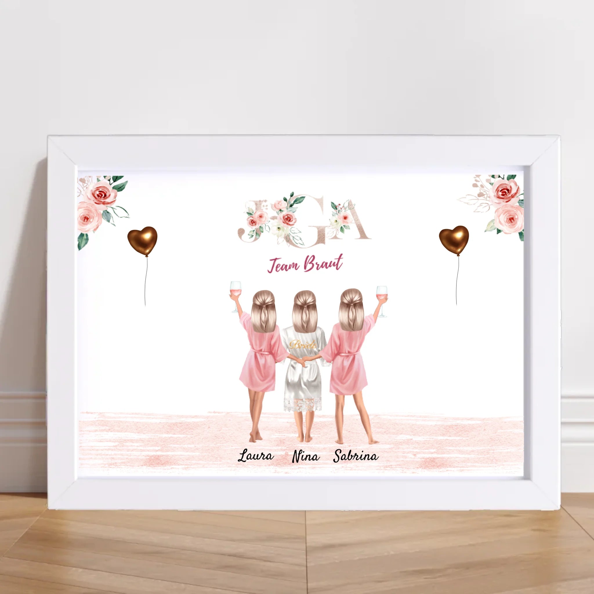 Junggesellinnenabschied Poster – Personalisiertes Geschenk für die Braut & Freundinnen - Cantty