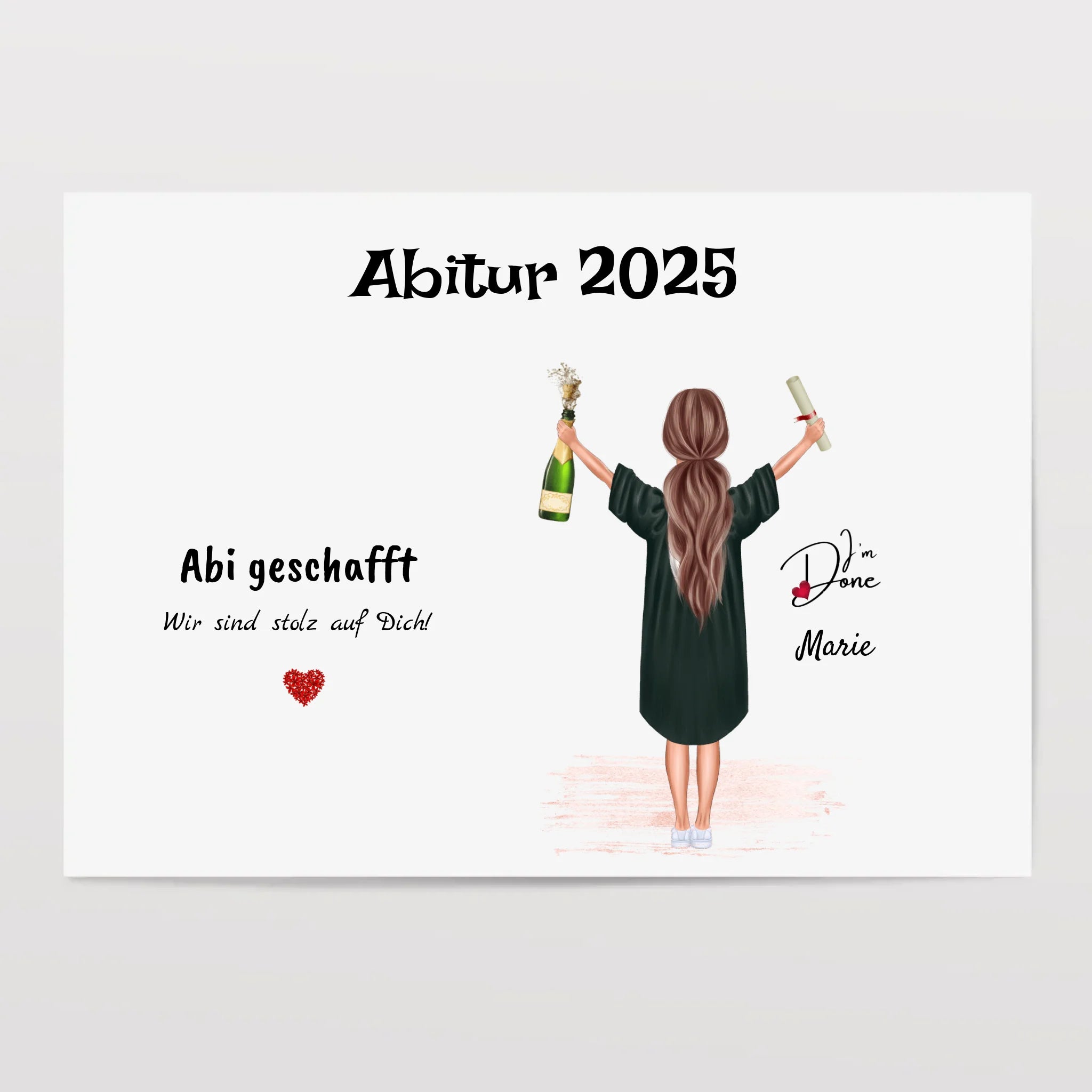 Abi Abschlussgeschenk Bild personalisiert Frau - Cantty