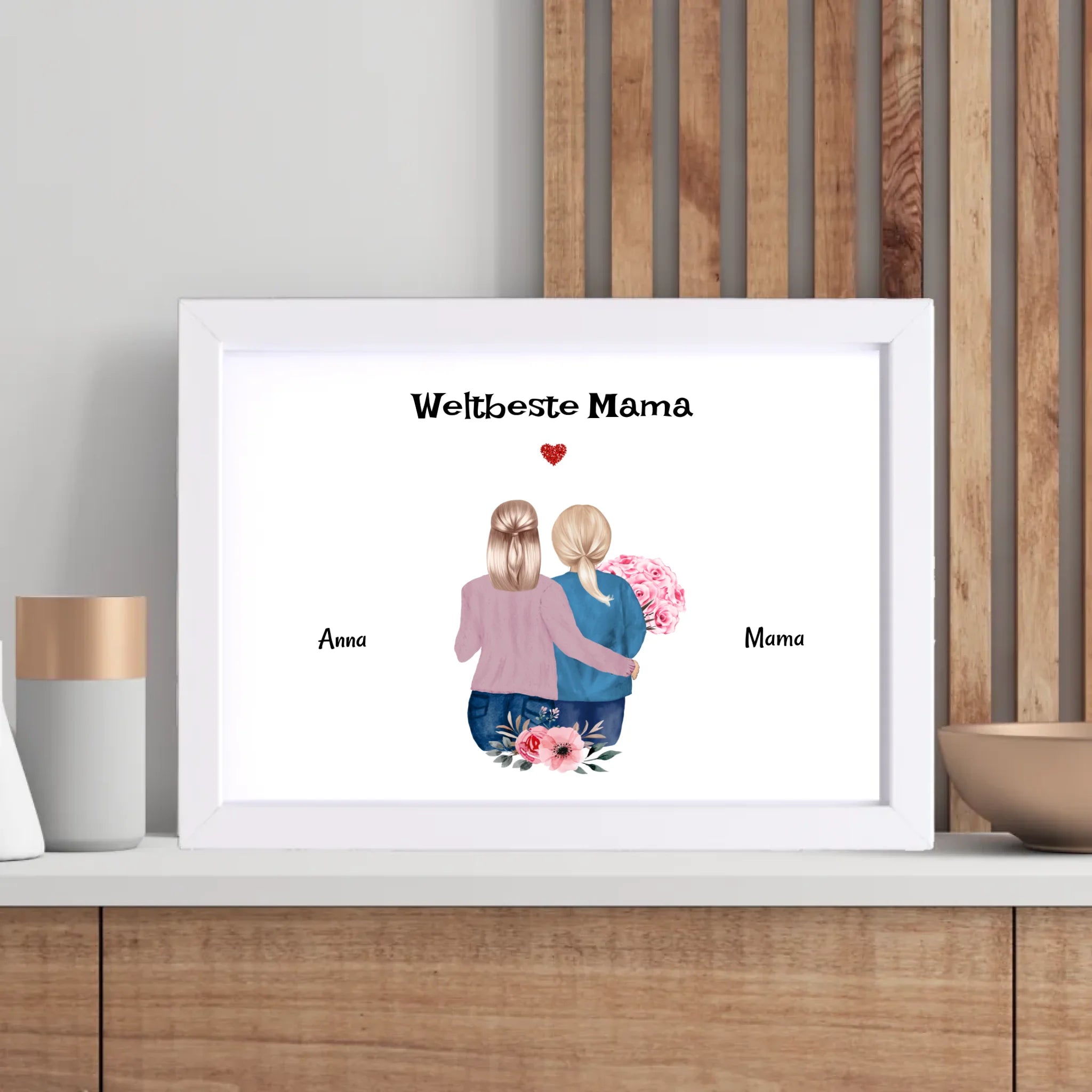 Geschenk personalisiert Mutter Tochter Poster - Cantty