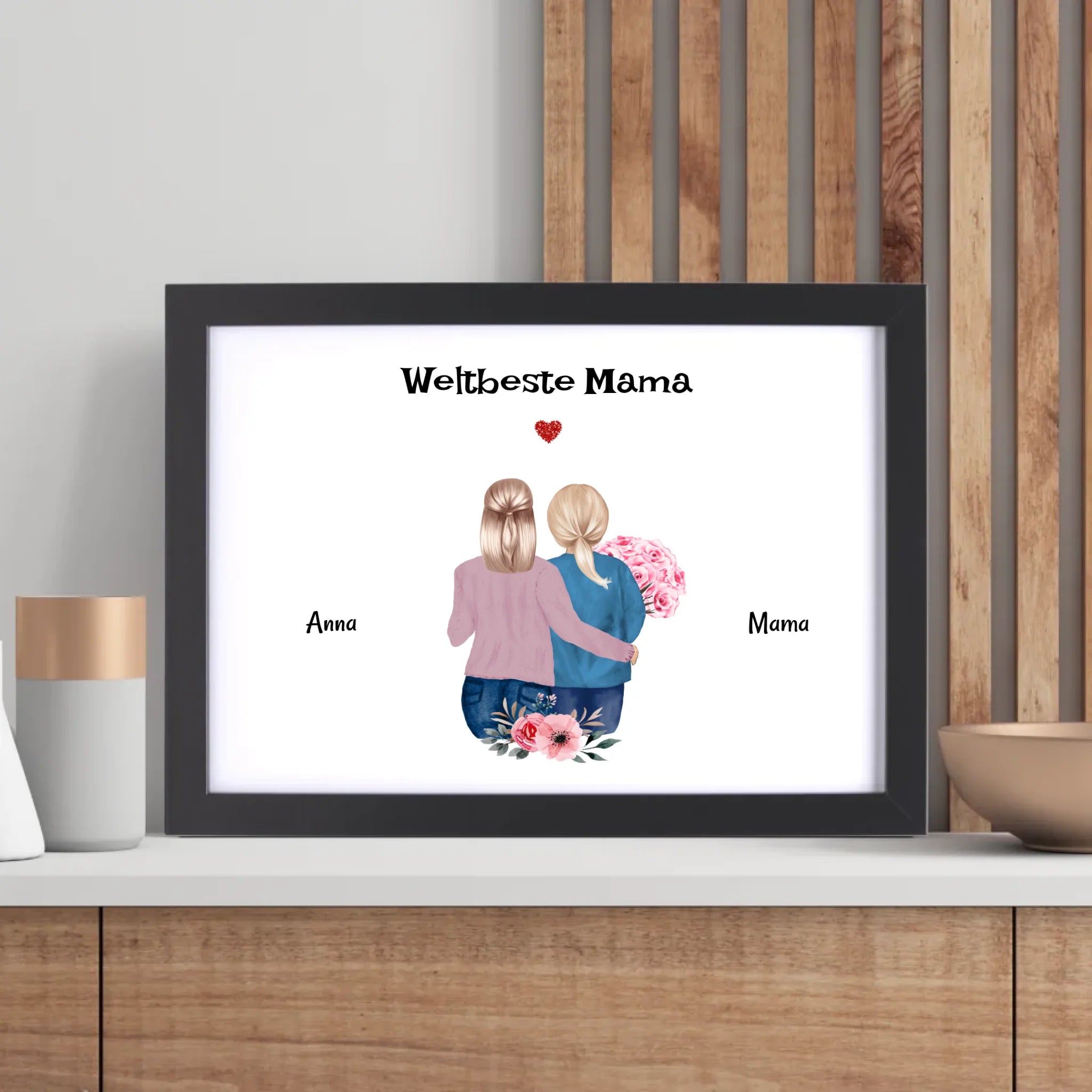 Geschenk personalisiert Mutter Tochter Poster - Cantty