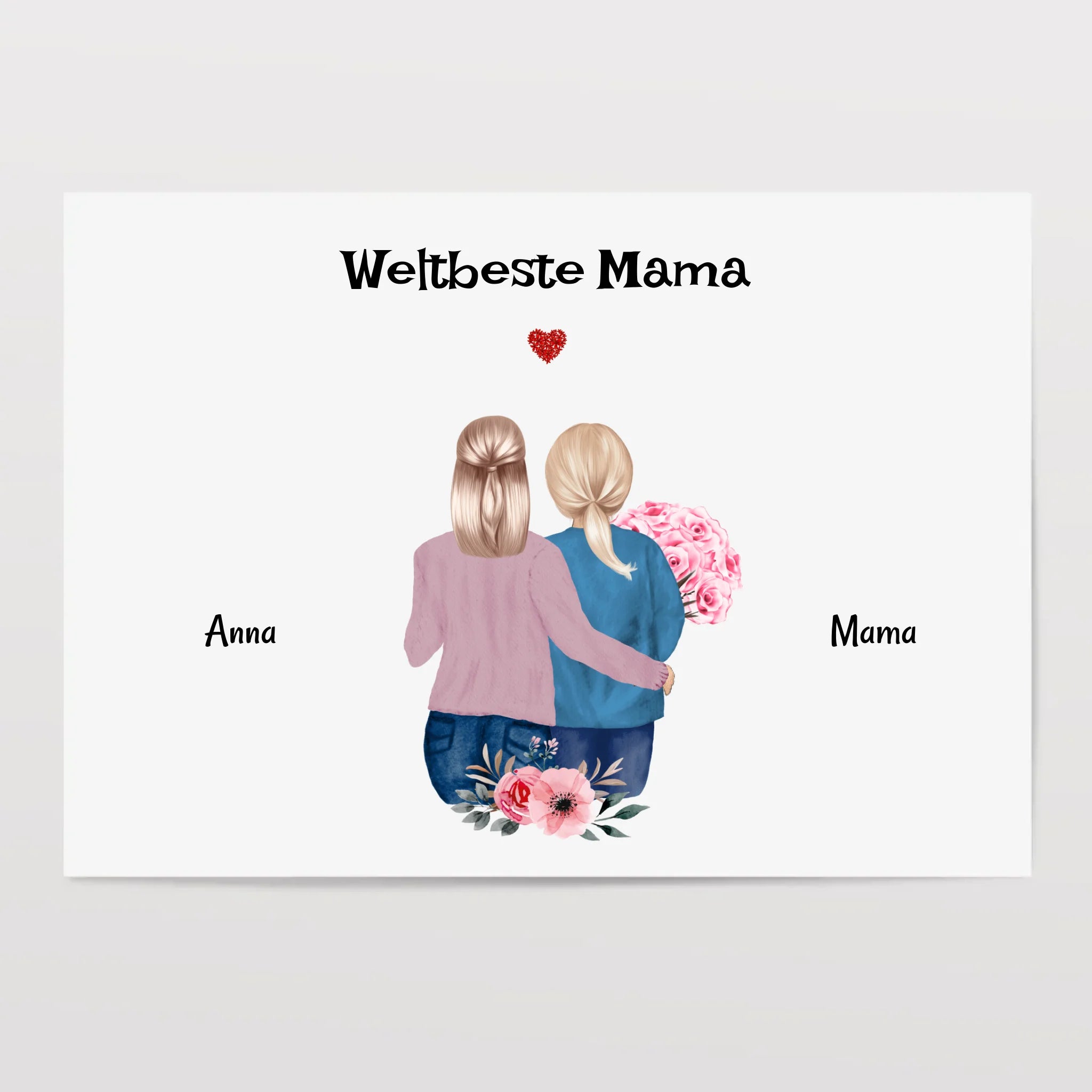 Geschenk personalisiert Mutter Tochter Poster - Cantty
