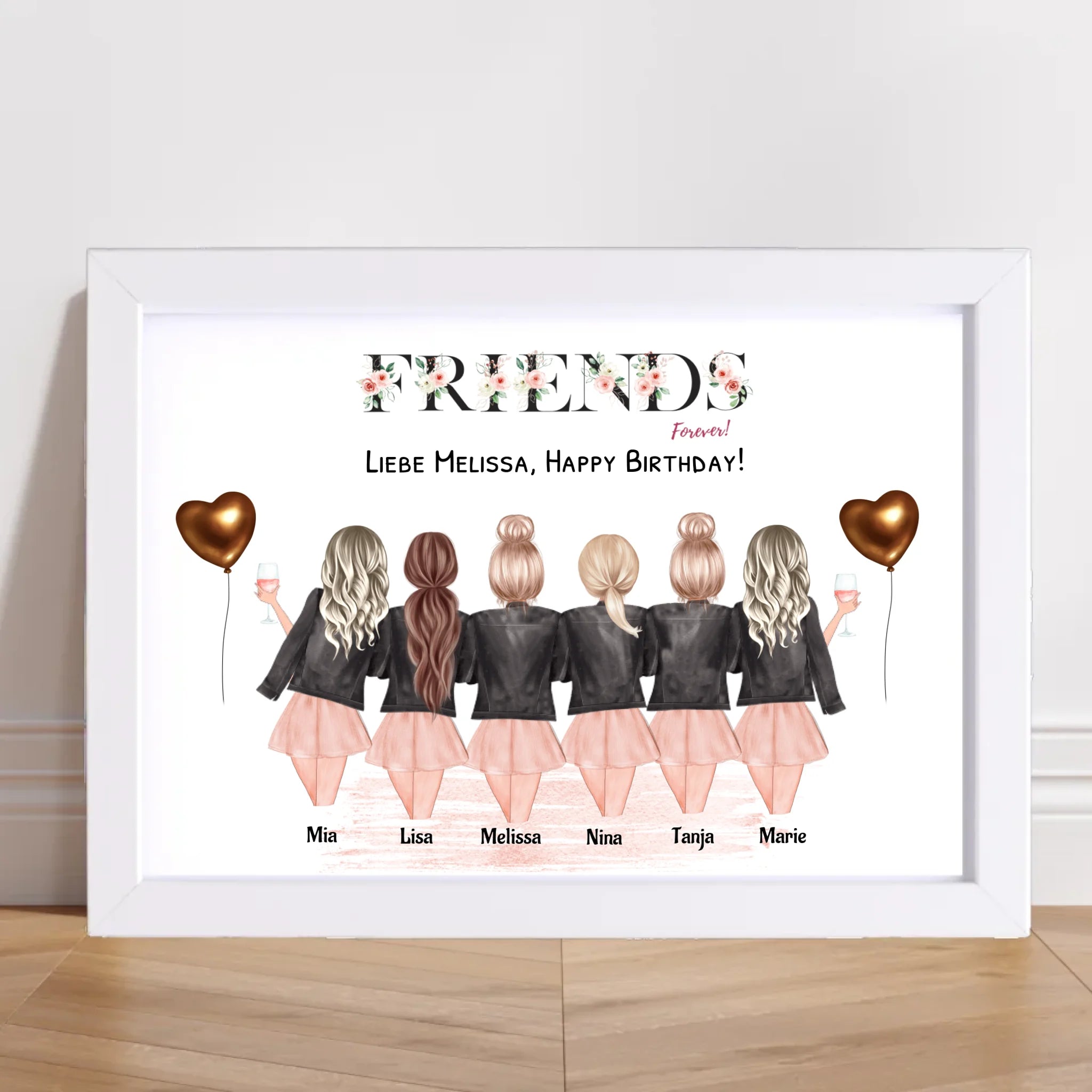 6 Freundinnen Bild personalisiert - Cantty