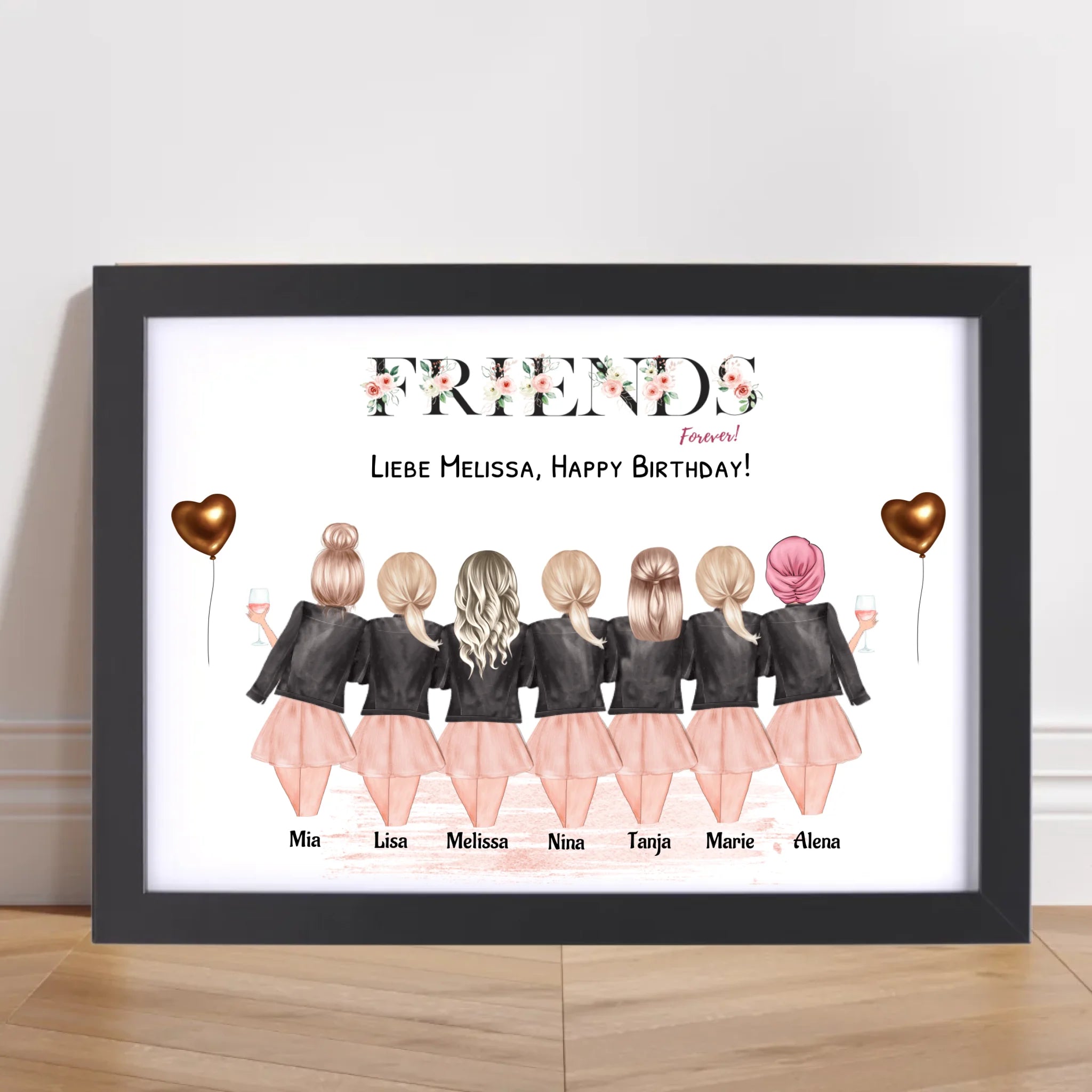 7 Freundinnen Bild personalisiert - Cantty