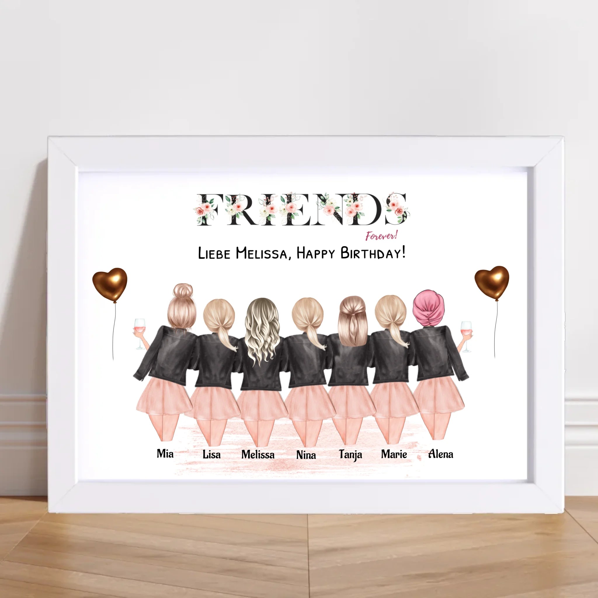 7 Freundinnen Bild personalisiert - Cantty