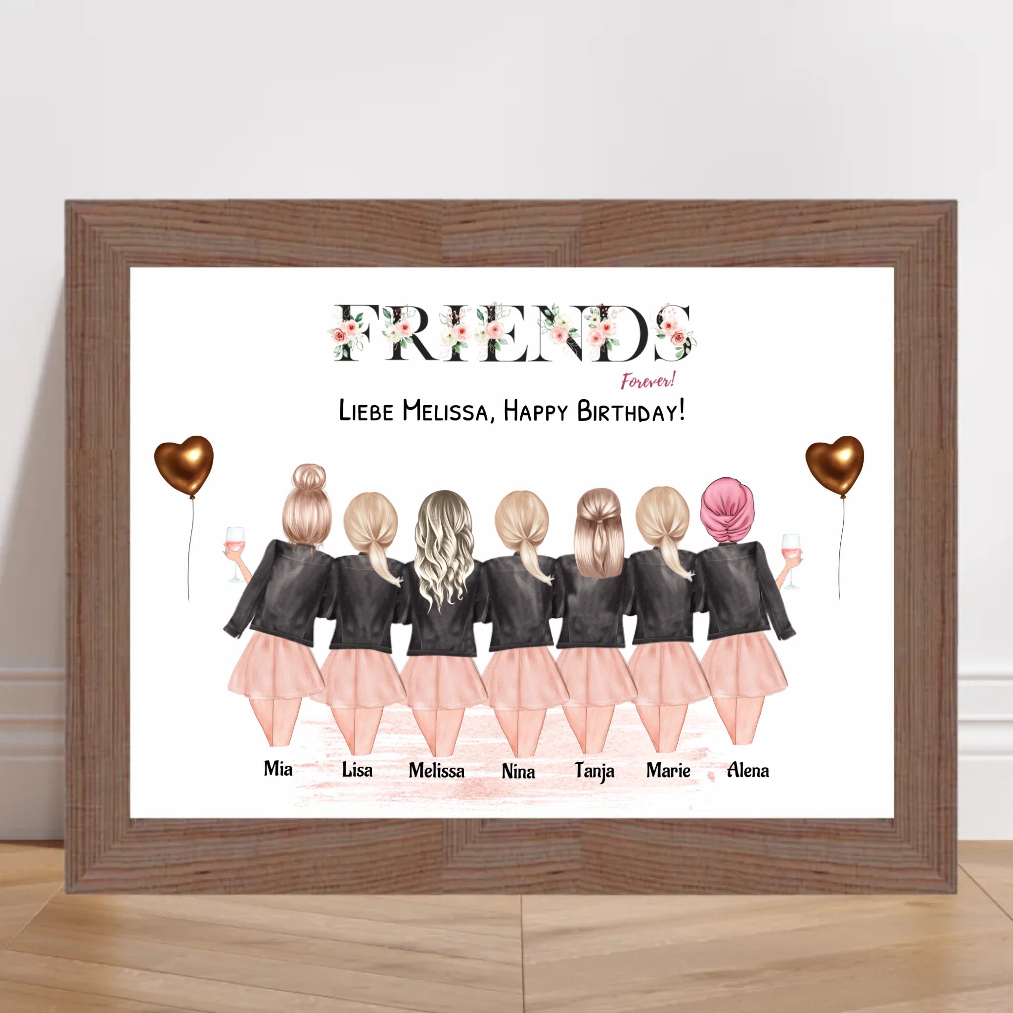 7 Freundinnen Bild personalisiert - Cantty