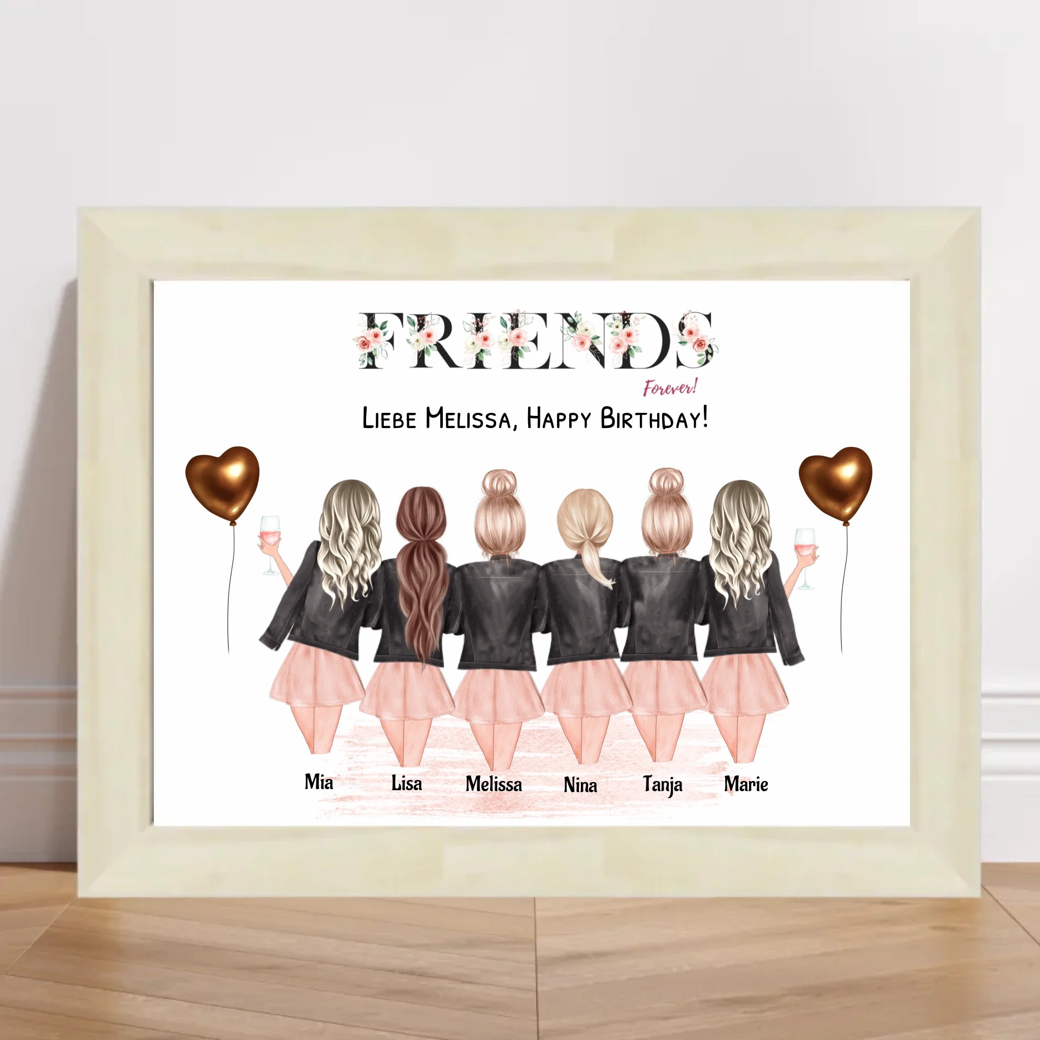 6 Freundinnen Bild personalisiert - Cantty