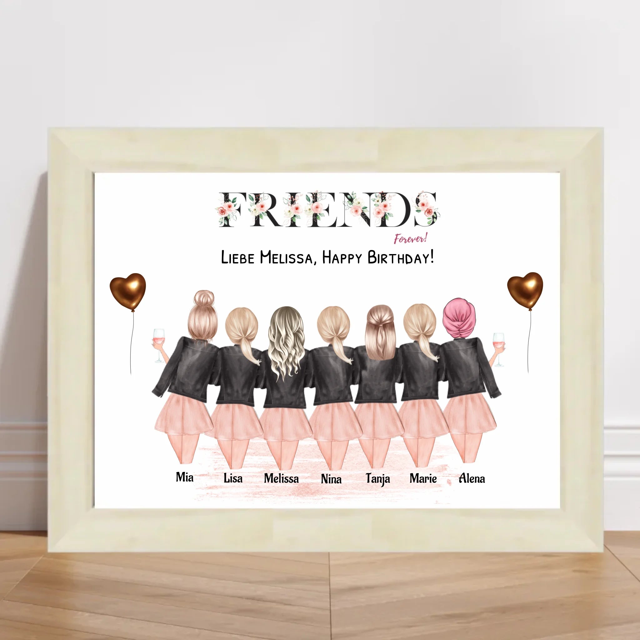 7 Freundinnen Bild personalisiert - Cantty