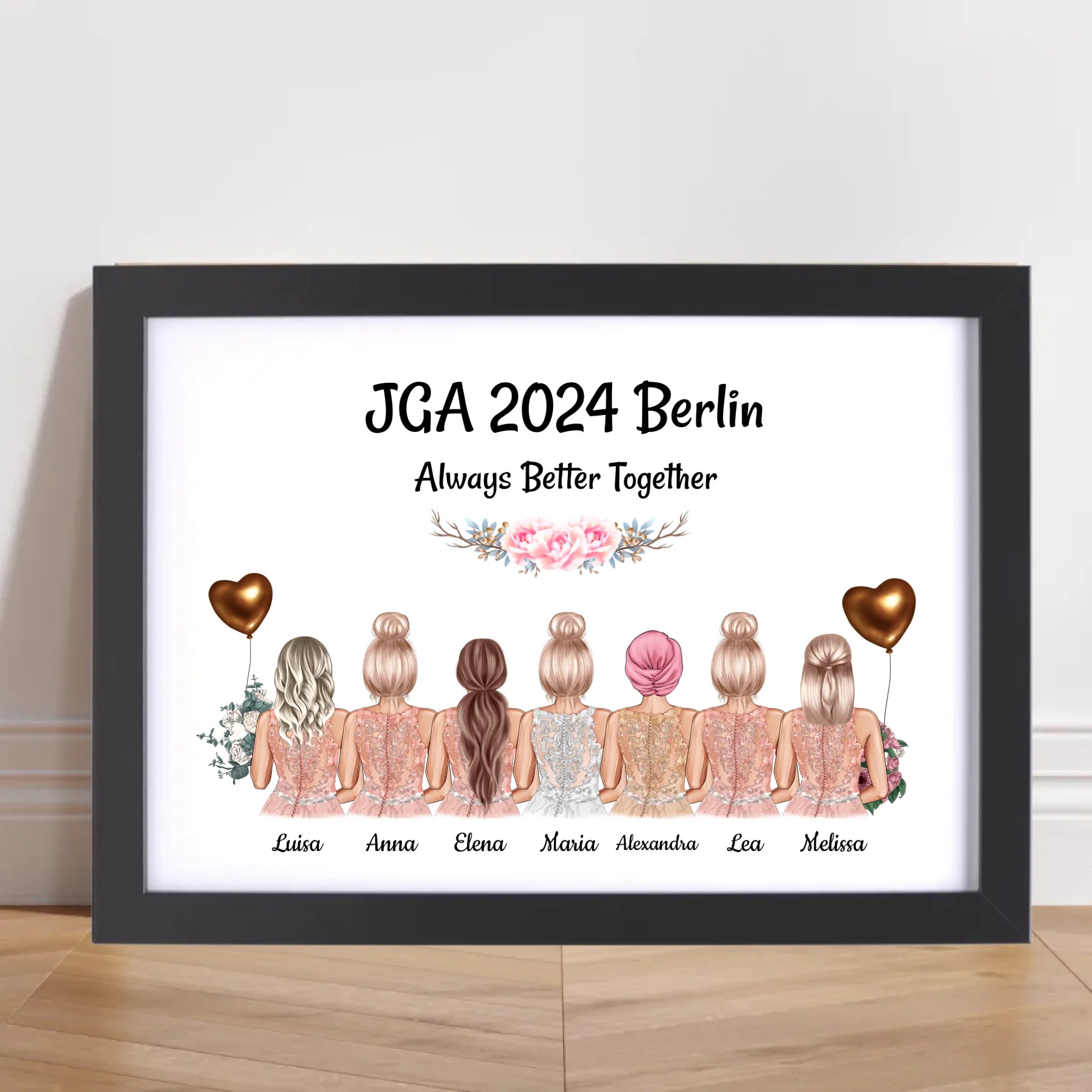 Junggesellinnenabschied Poster 7 Freundinnen - Cantty