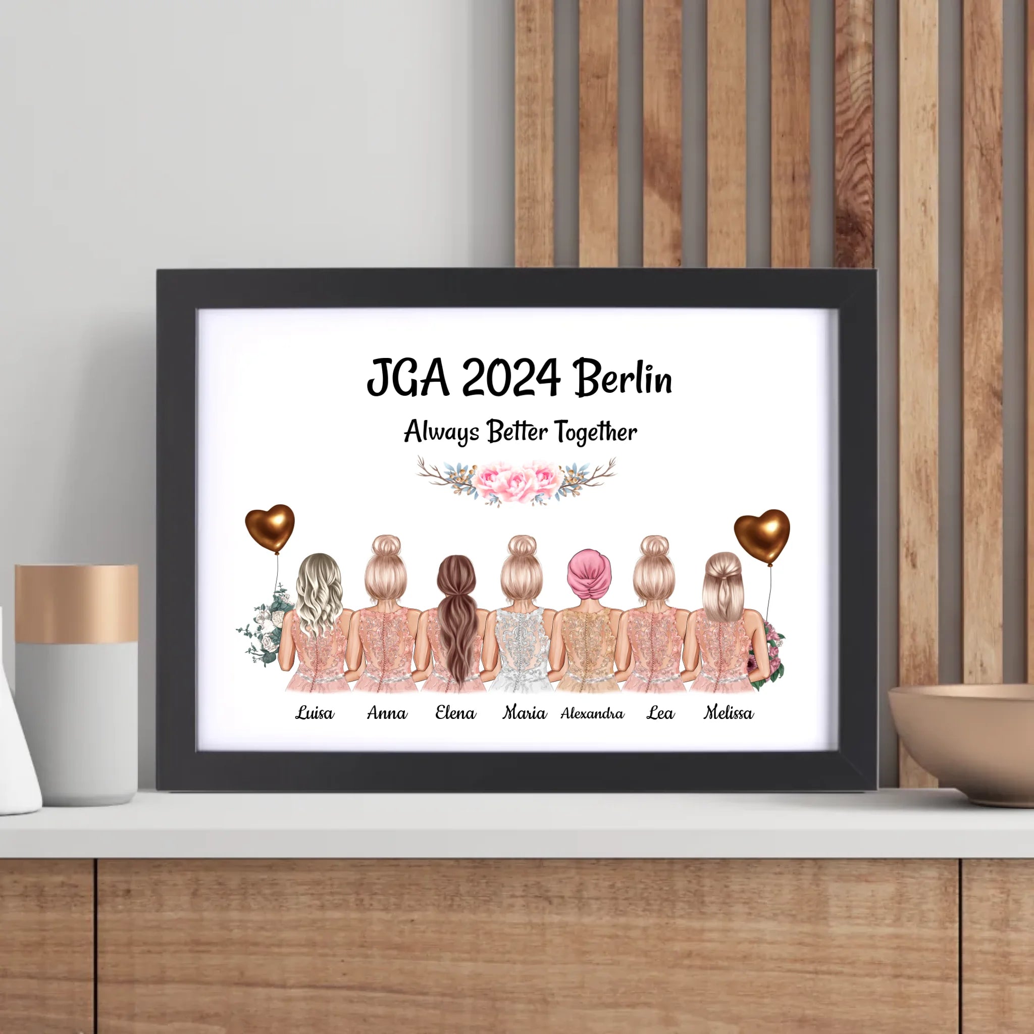 Junggesellinnenabschied Poster 7 Freundinnen - Cantty