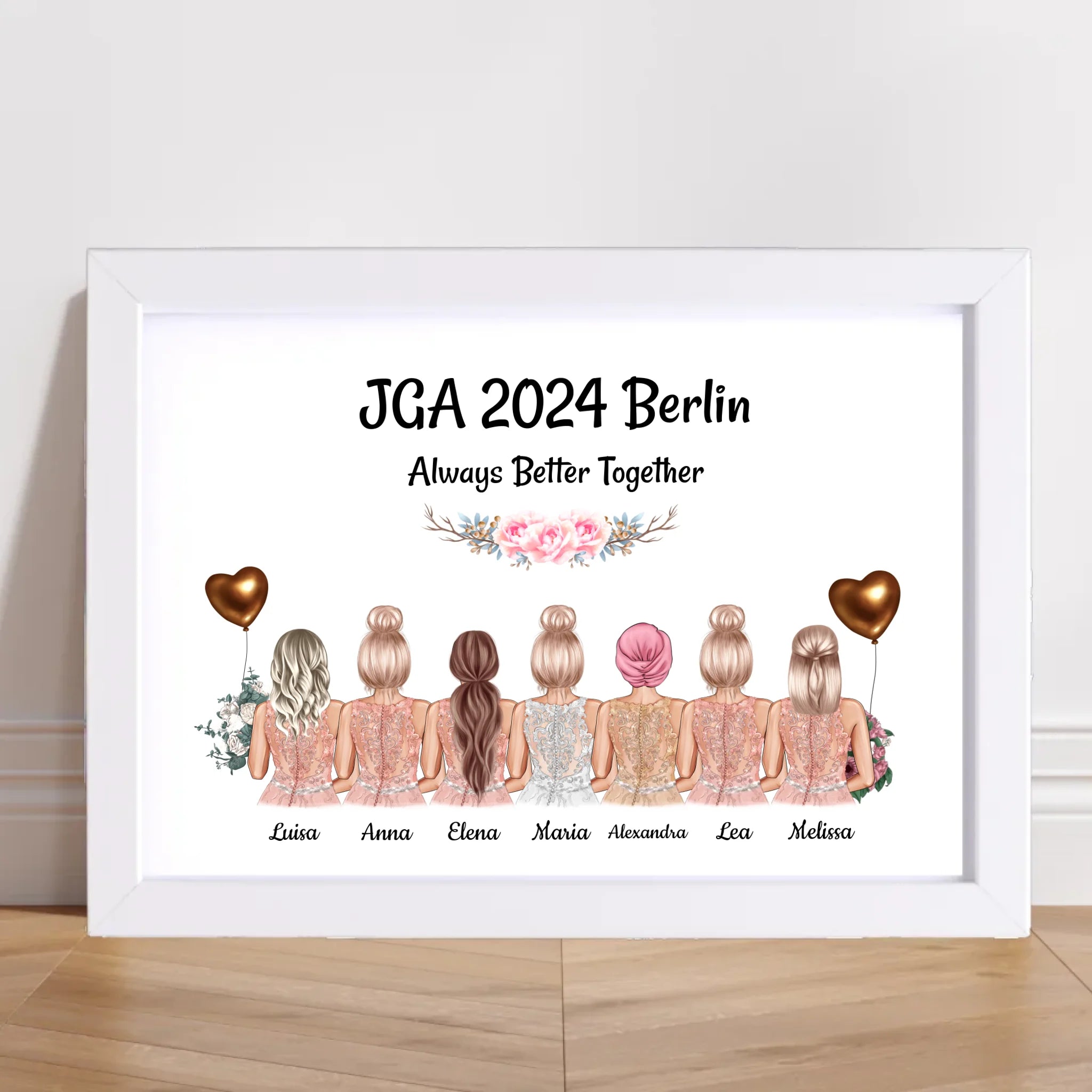 Junggesellinnenabschied Poster 7 Freundinnen - Cantty