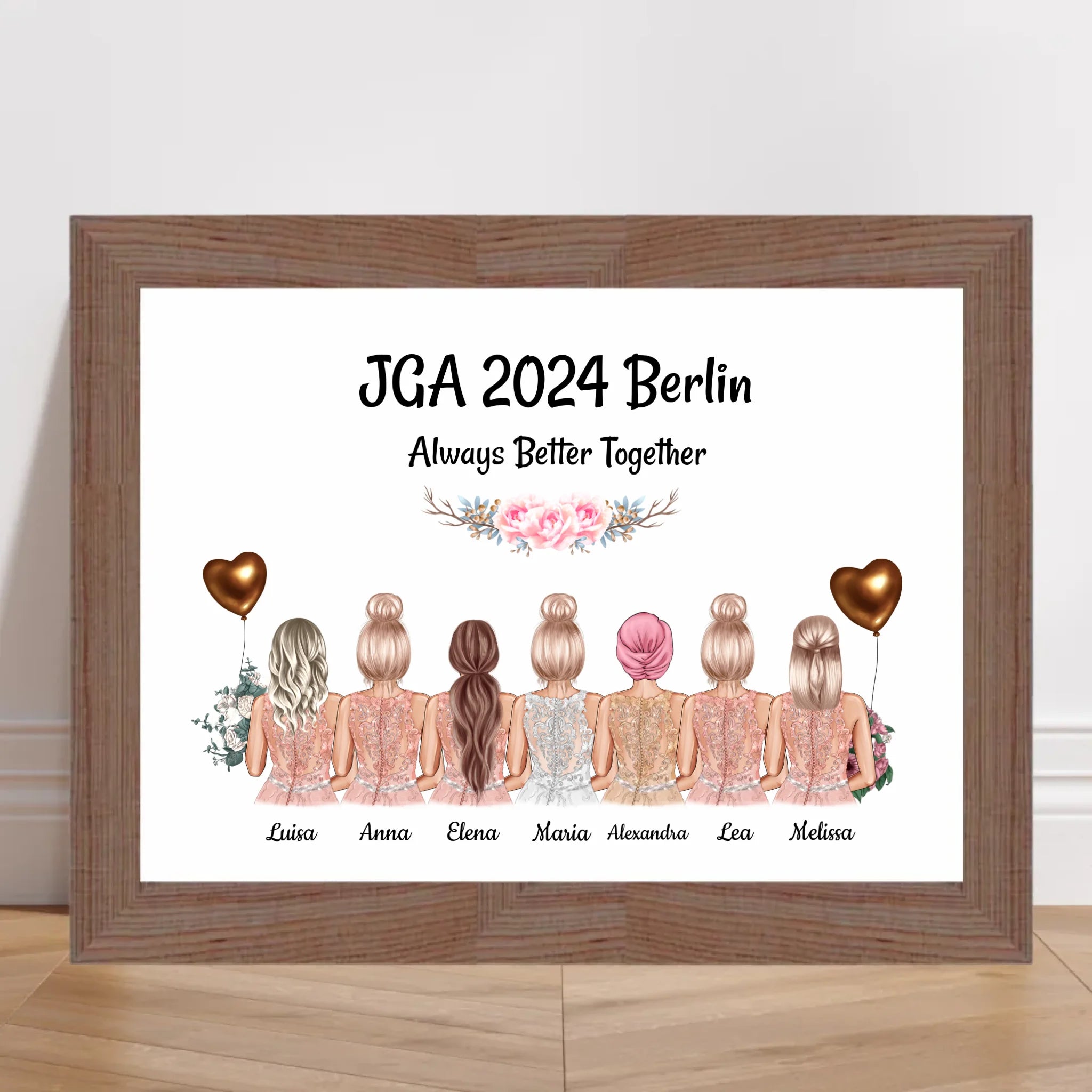 Junggesellinnenabschied Poster 7 Freundinnen - Cantty