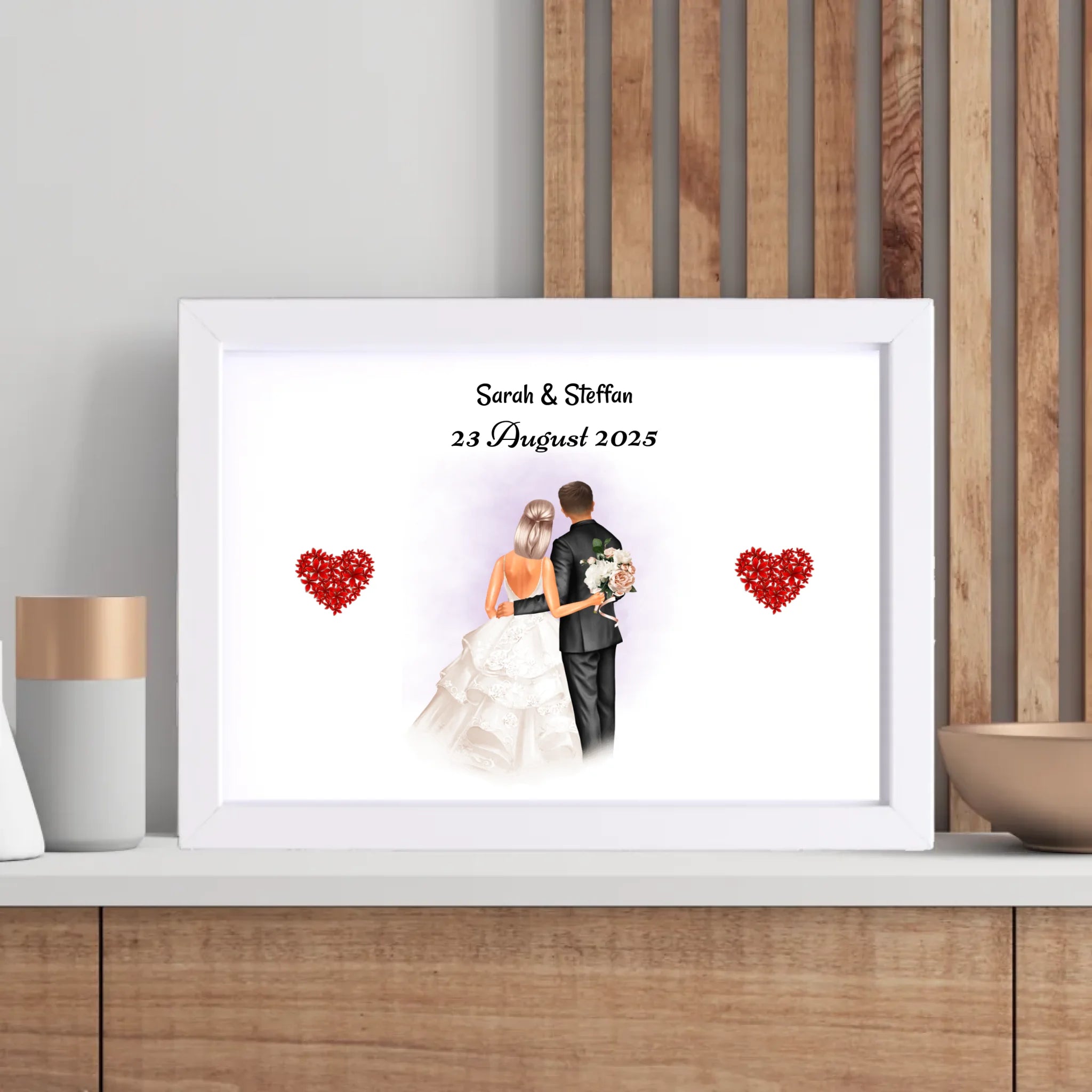 Geschenk Hochzeitspaar Poster personalisiert - Cantty