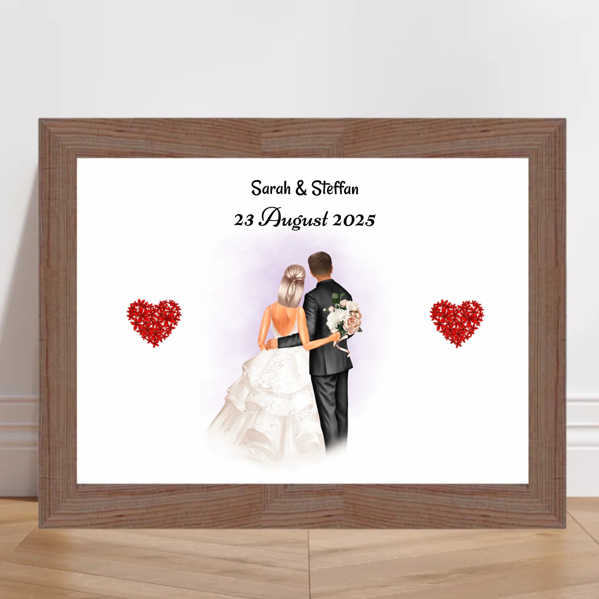 Geschenk Hochzeitspaar Poster personalisiert - Cantty