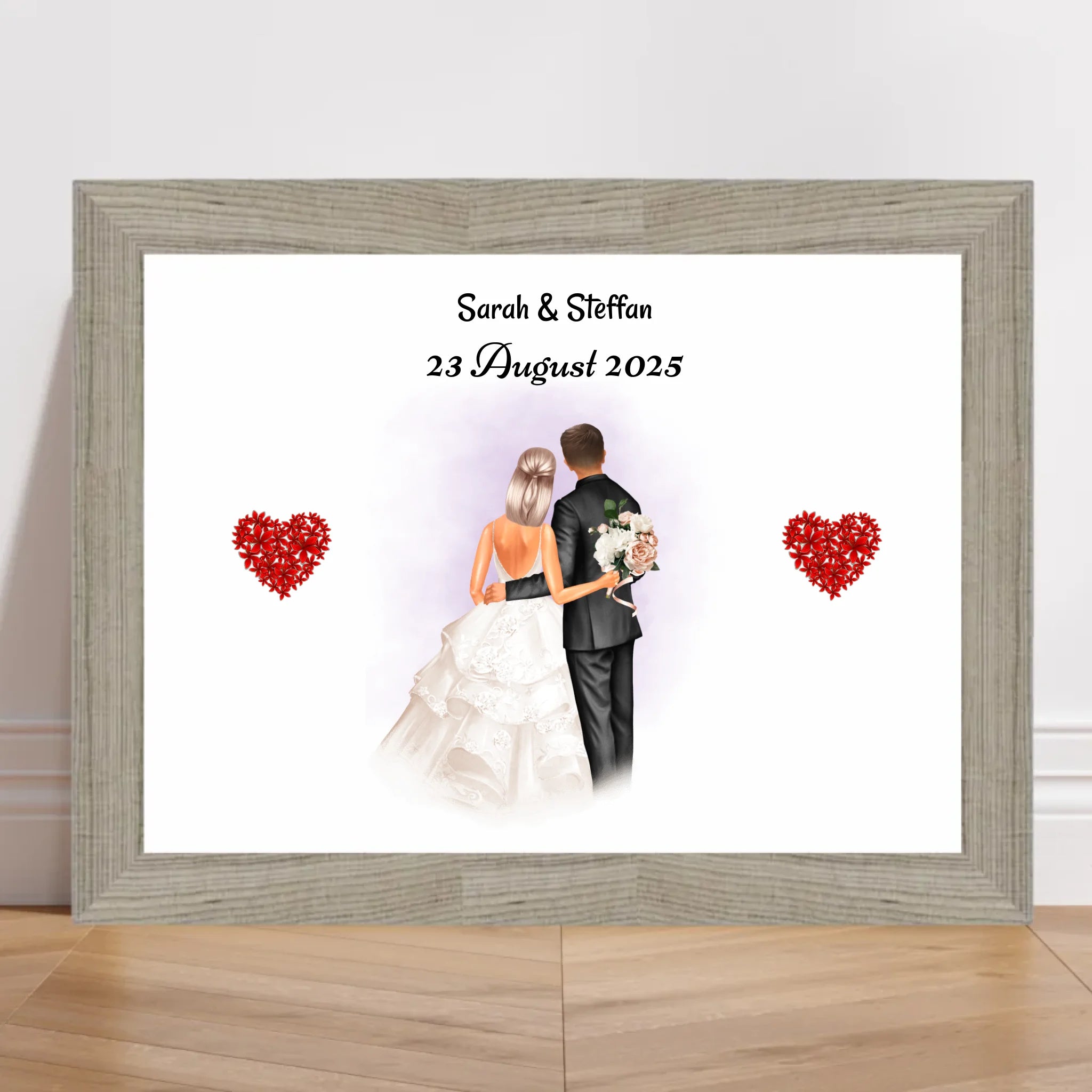 Geschenk Hochzeitspaar Poster personalisiert - Cantty