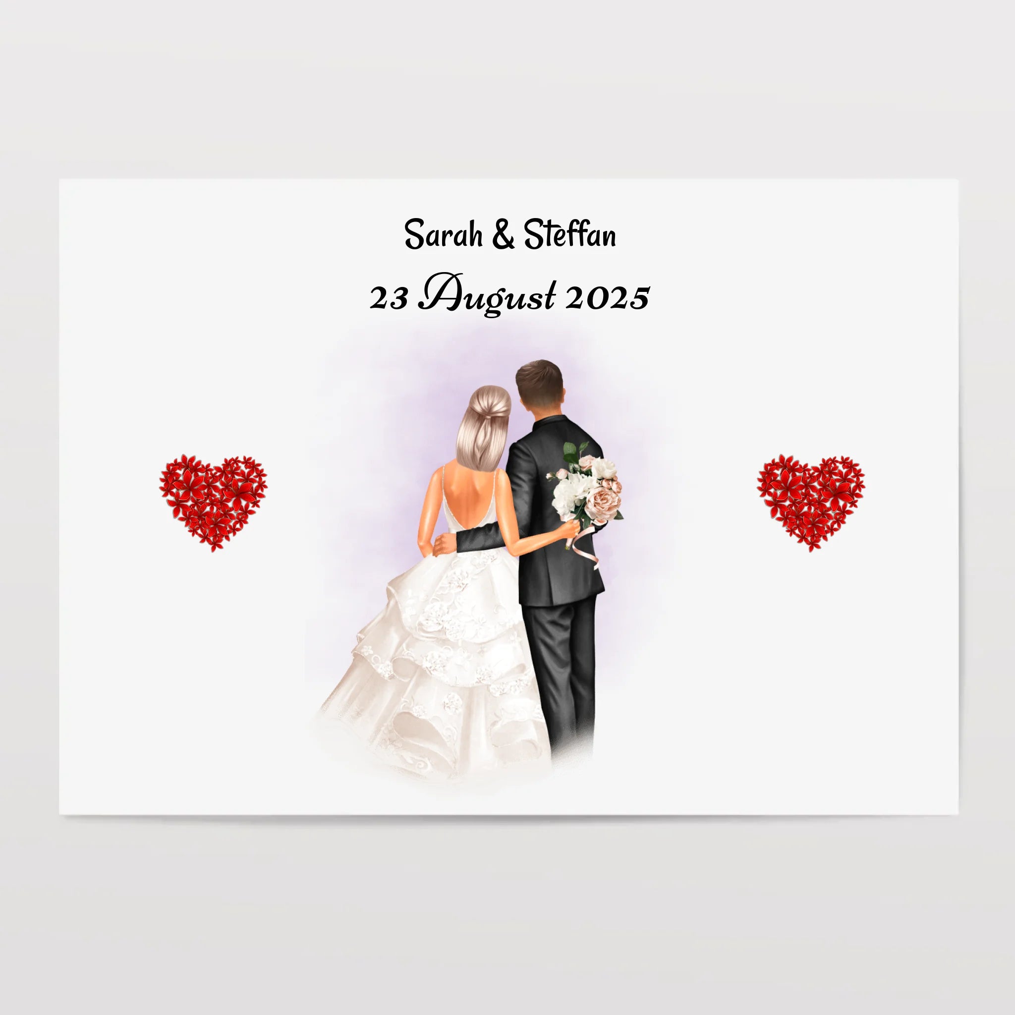 Geschenk Hochzeitspaar Poster personalisiert - Cantty