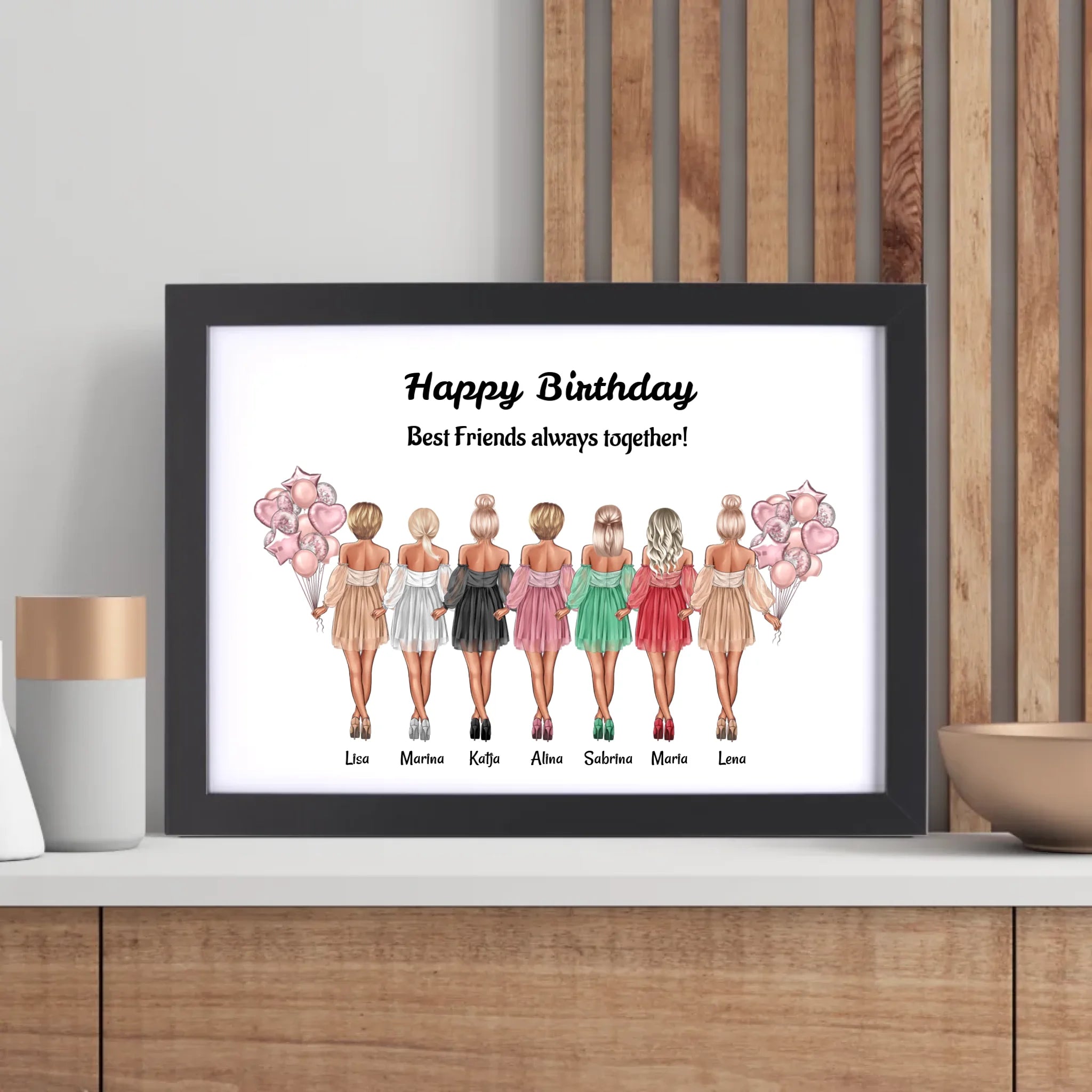 Bild Geschenk für 7 Freundinnen personalisiert - Cantty