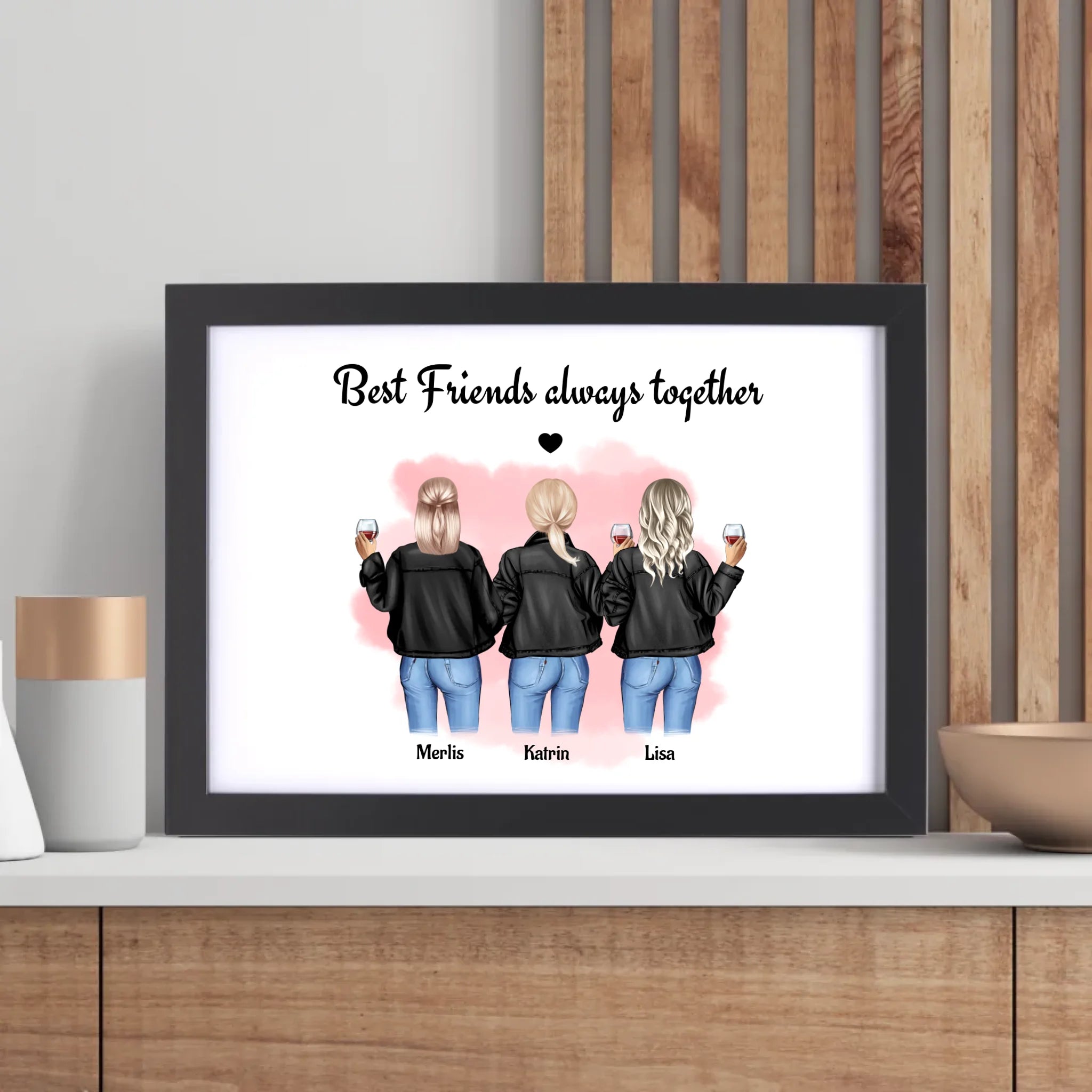 Geschenk Poster für 3 Freundinnen gestalten - Cantty