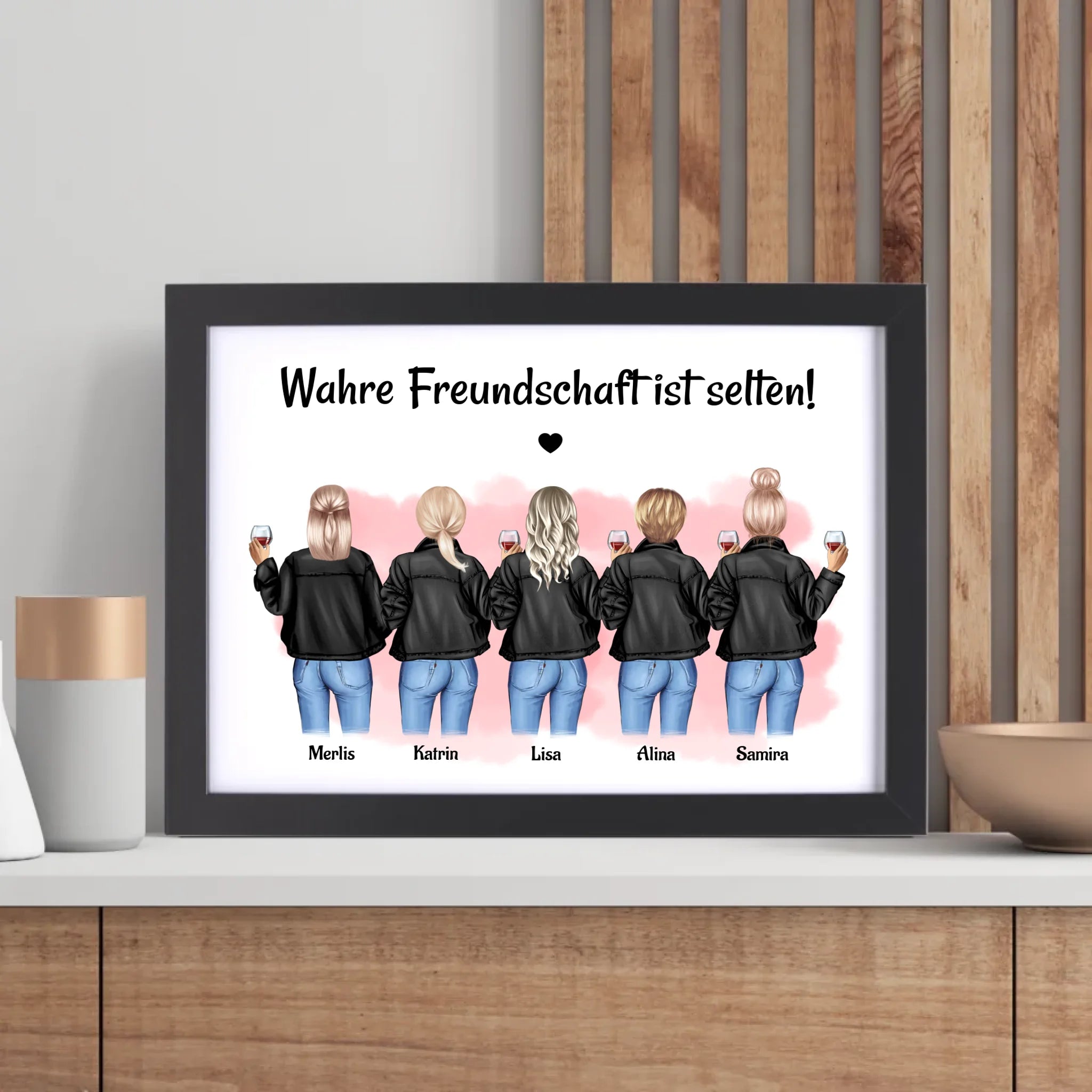 Poster Geschenk für 5 Freundinnen gestalten zum Geburtstag & JGA - Cantty