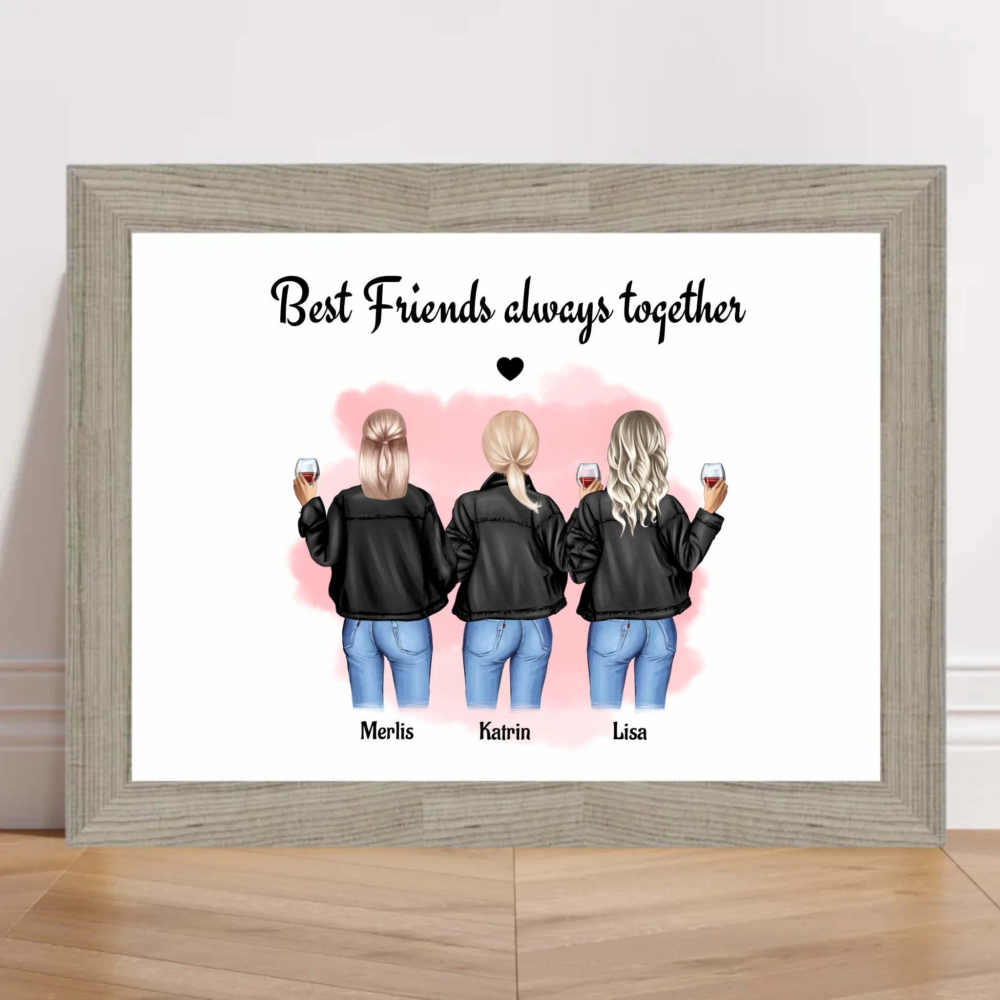 Geschenk Poster für 3 Freundinnen gestalten - Cantty