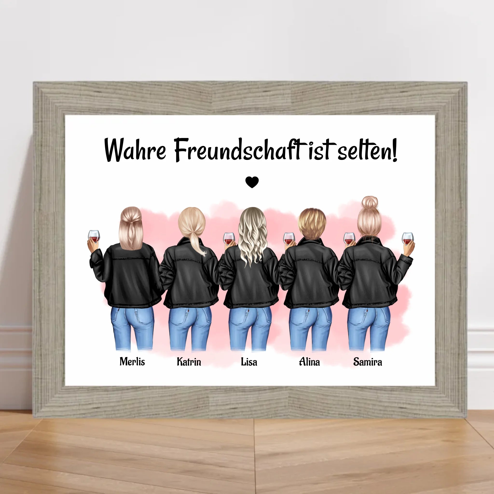 Poster Geschenk für 5 Freundinnen gestalten zum Geburtstag & JGA - Cantty